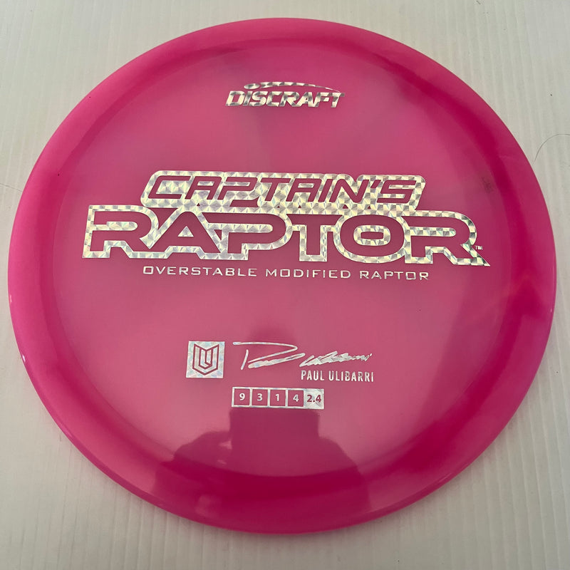 Discraft 2025 Paul Ulibarri Tour Series Swirl Z Captain's Raptor 9/3/1/4