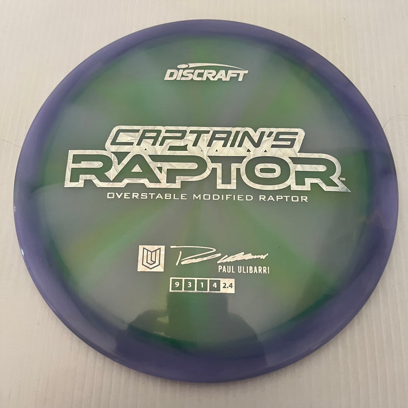 Discraft 2025 Paul Ulibarri Tour Series Swirl Z Captain's Raptor 9/3/1/4