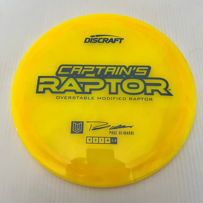 Discraft 2025 Paul Ulibarri Tour Series Swirl Z Captain's Raptor 9/3/1/4