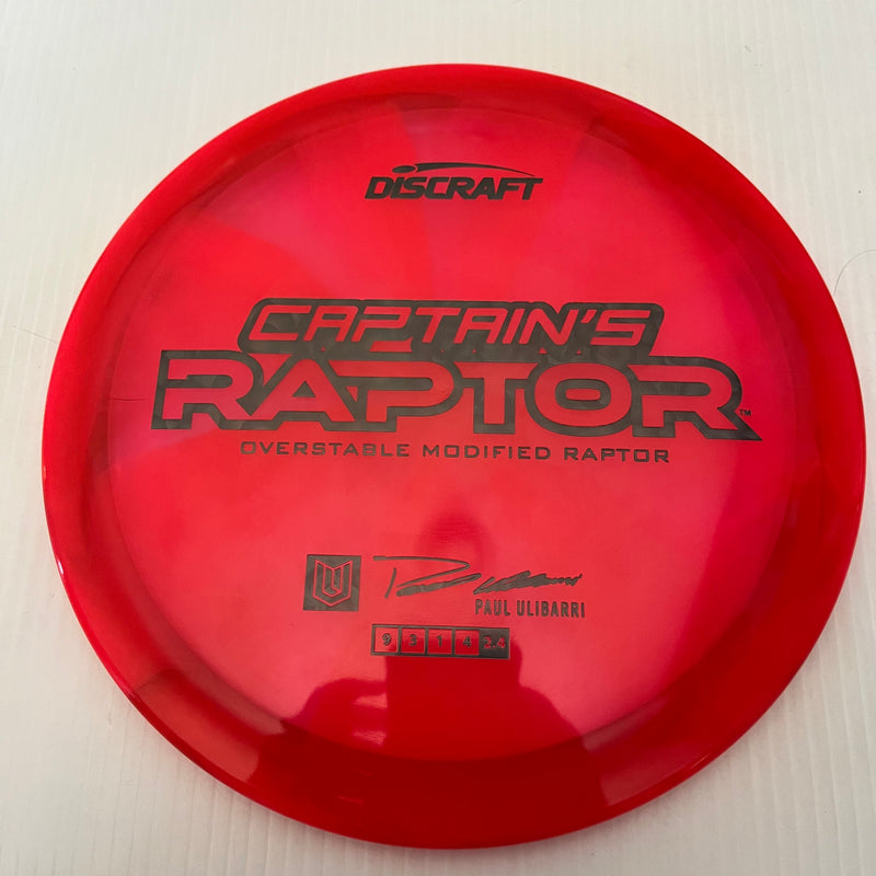 Discraft 2025 Paul Ulibarri Tour Series Swirl Z Captain's Raptor 9/3/1/4