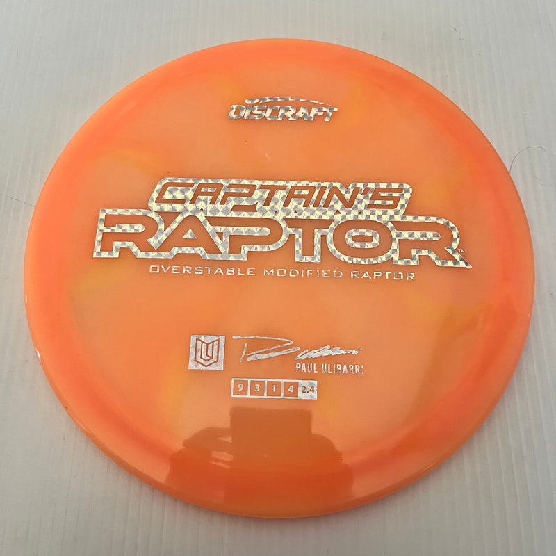 Discraft 2025 Paul Ulibarri Tour Series Swirl Z Captain's Raptor 9/3/1/4