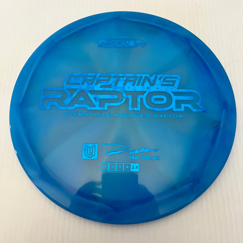 Discraft 2025 Paul Ulibarri Tour Series Swirl Z Captain's Raptor 9/3/1/4