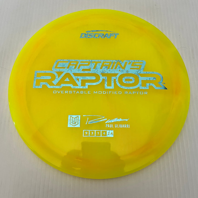 Discraft 2025 Paul Ulibarri Tour Series Swirl Z Captain's Raptor 9/3/1/4