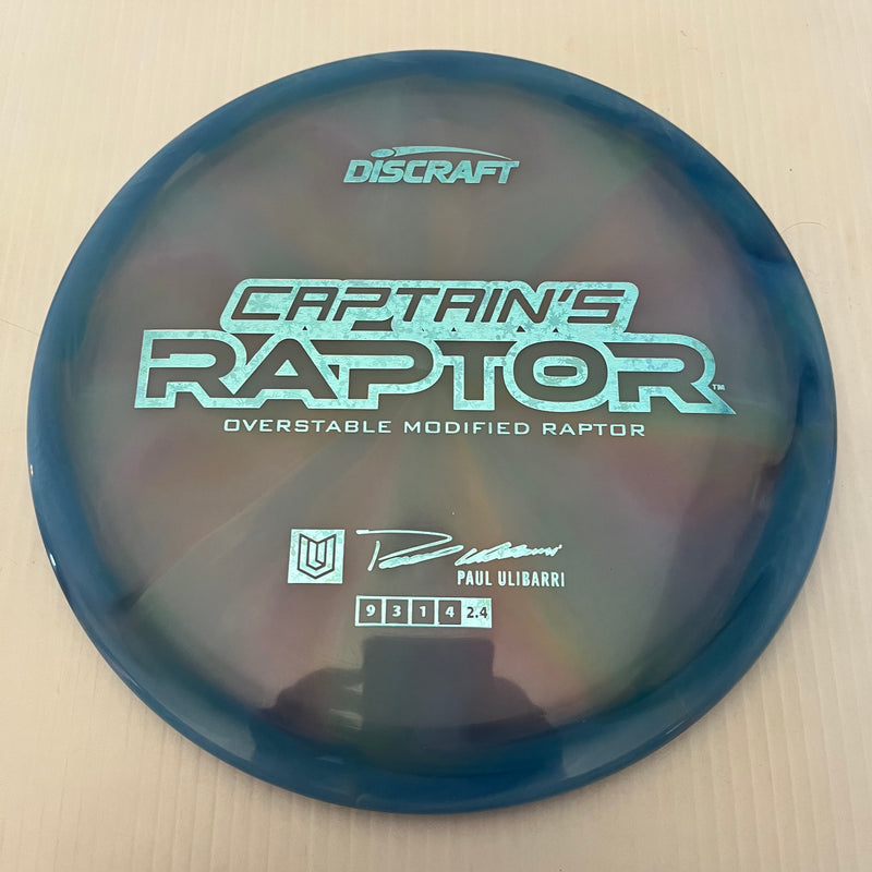 Discraft 2025 Paul Ulibarri Tour Series Swirl Z Captain's Raptor 9/3/1/4