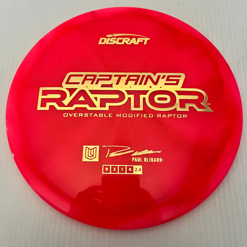 Discraft 2025 Paul Ulibarri Tour Series Swirl Z Captain's Raptor 9/3/1/4