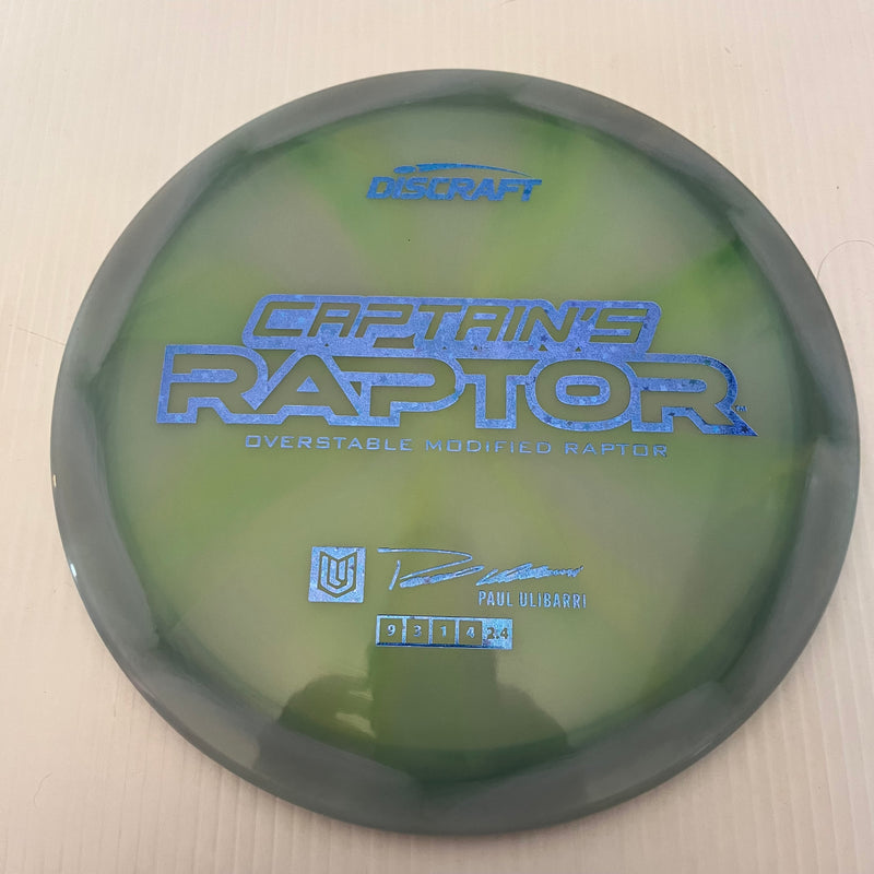 Discraft 2025 Paul Ulibarri Tour Series Swirl Z Captain's Raptor 9/3/1/4