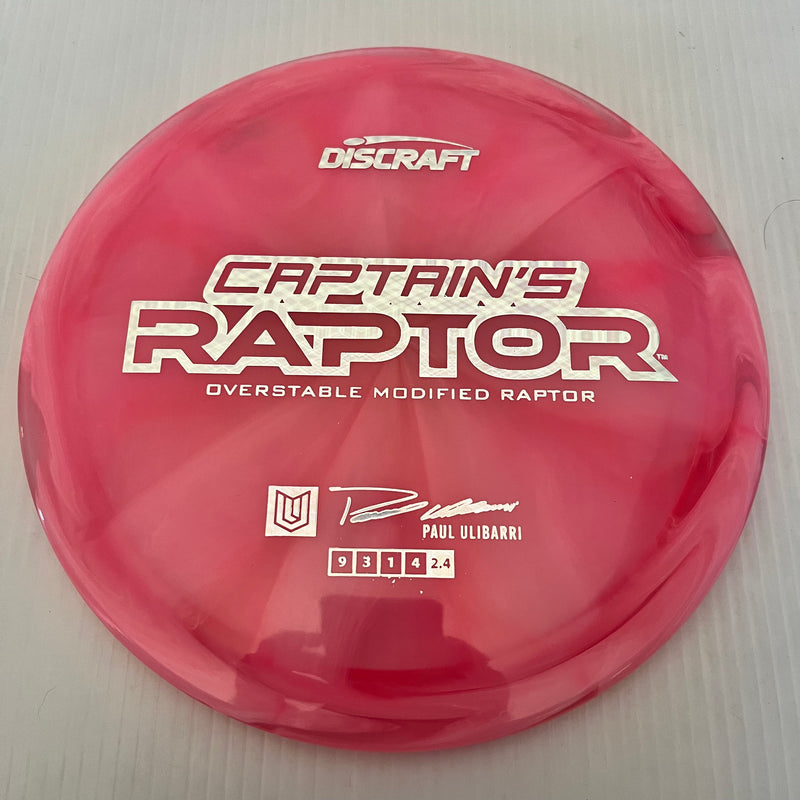 Discraft 2025 Paul Ulibarri Tour Series Swirl Z Captain's Raptor 9/3/1/4