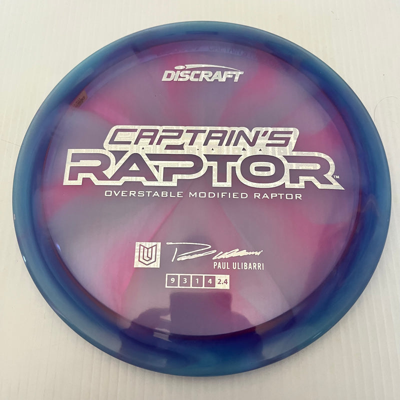 Discraft 2025 Paul Ulibarri Tour Series Swirl Z Captain's Raptor 9/3/1/4