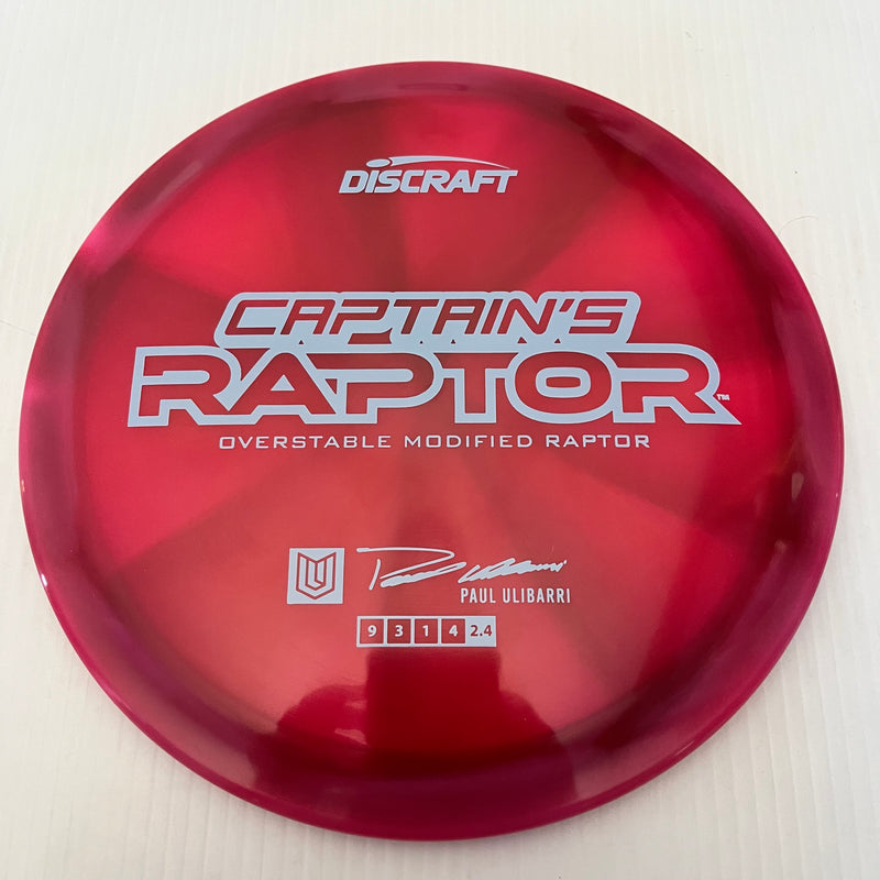 Discraft 2025 Paul Ulibarri Tour Series Swirl Z Captain's Raptor 9/3/1/4