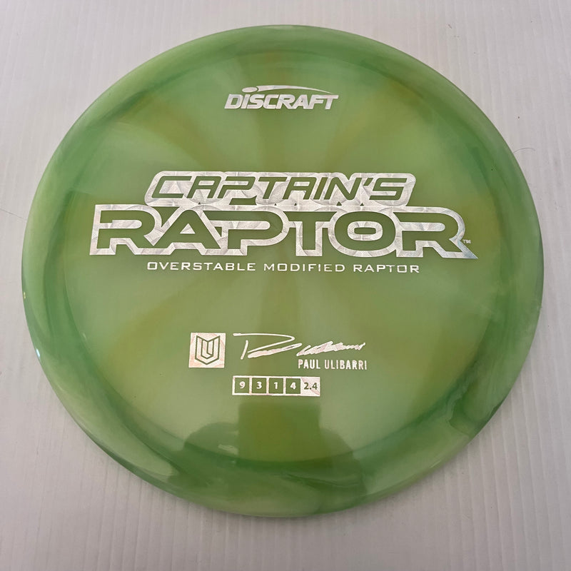 Discraft 2025 Paul Ulibarri Tour Series Swirl Z Captain's Raptor 9/3/1/4