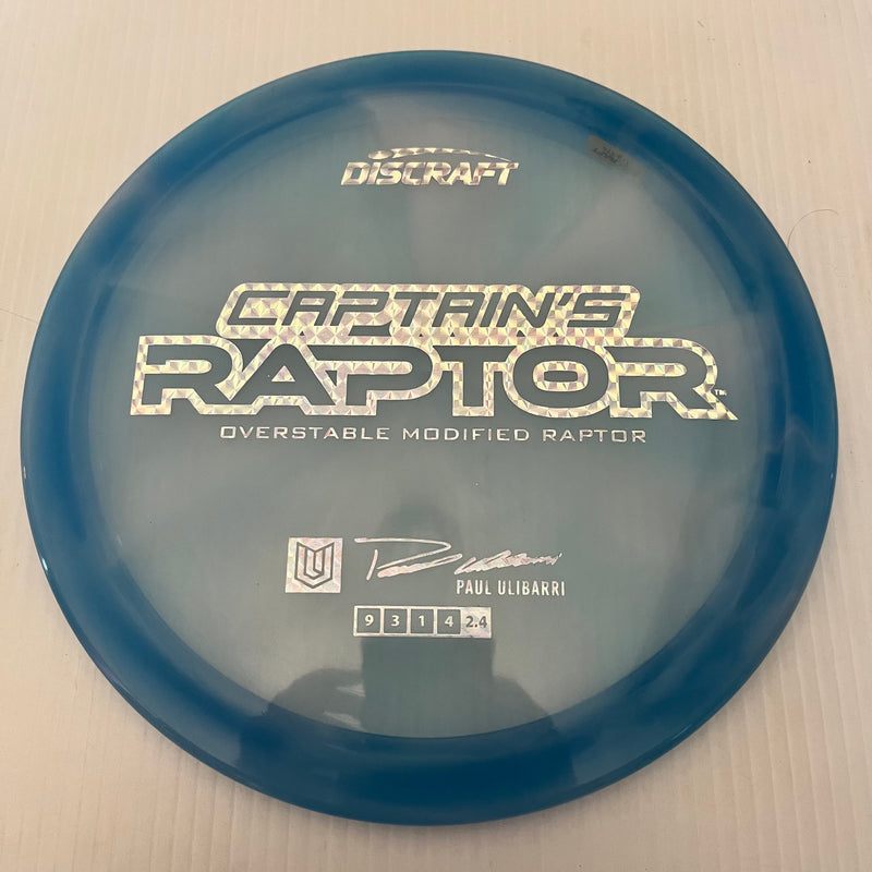 Discraft 2025 Paul Ulibarri Tour Series Swirl Z Captain's Raptor 9/3/1/4