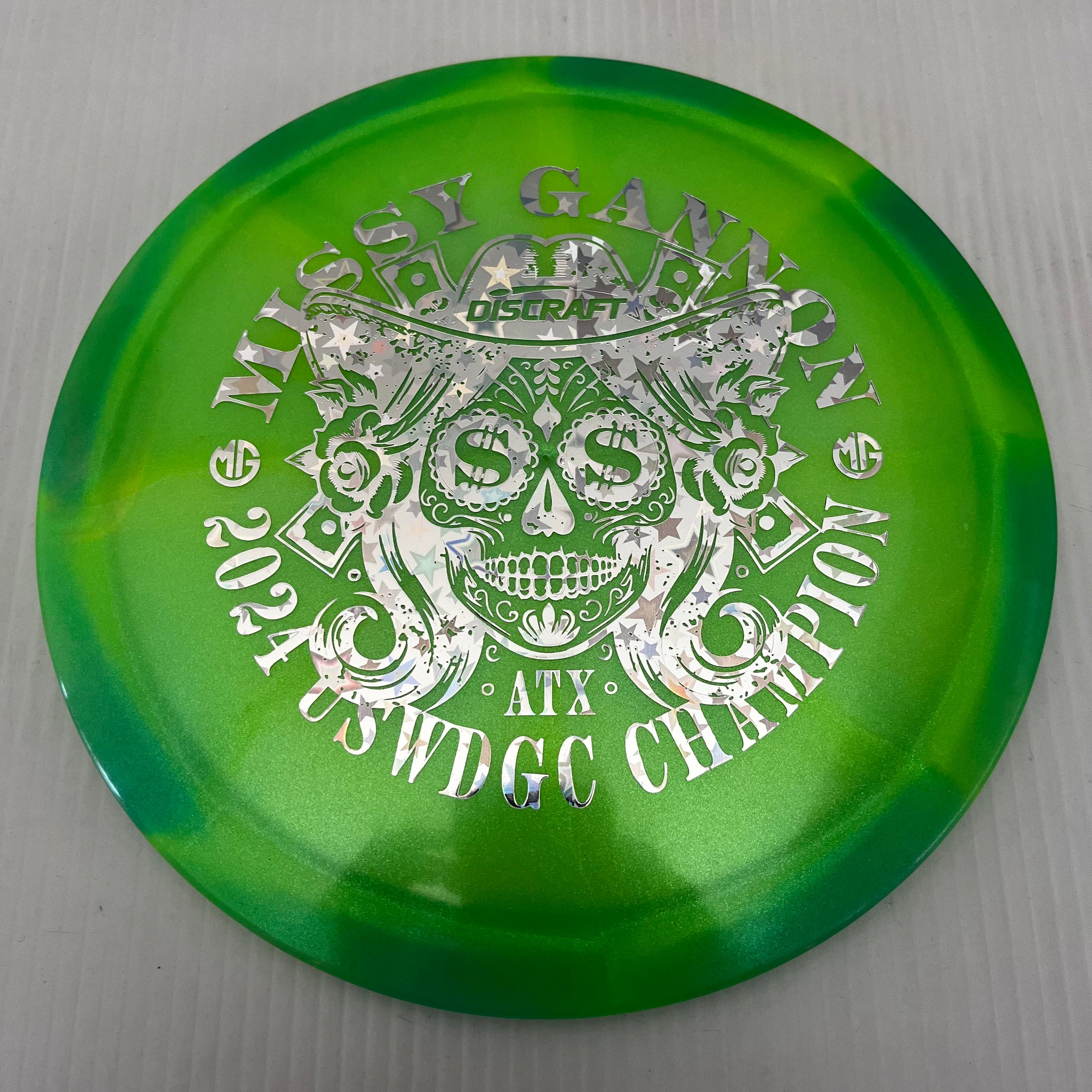 Discraft 2024 Missy Gannon USWDGC Champion Swirly Z Undertaker 9/5/-1/2