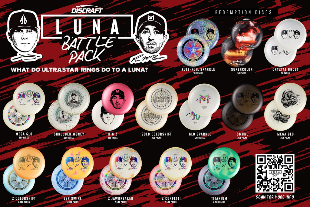 Discraft 2025 Paul McBeth vs. Anthony Barela MISPRINT Luna Battle Pack