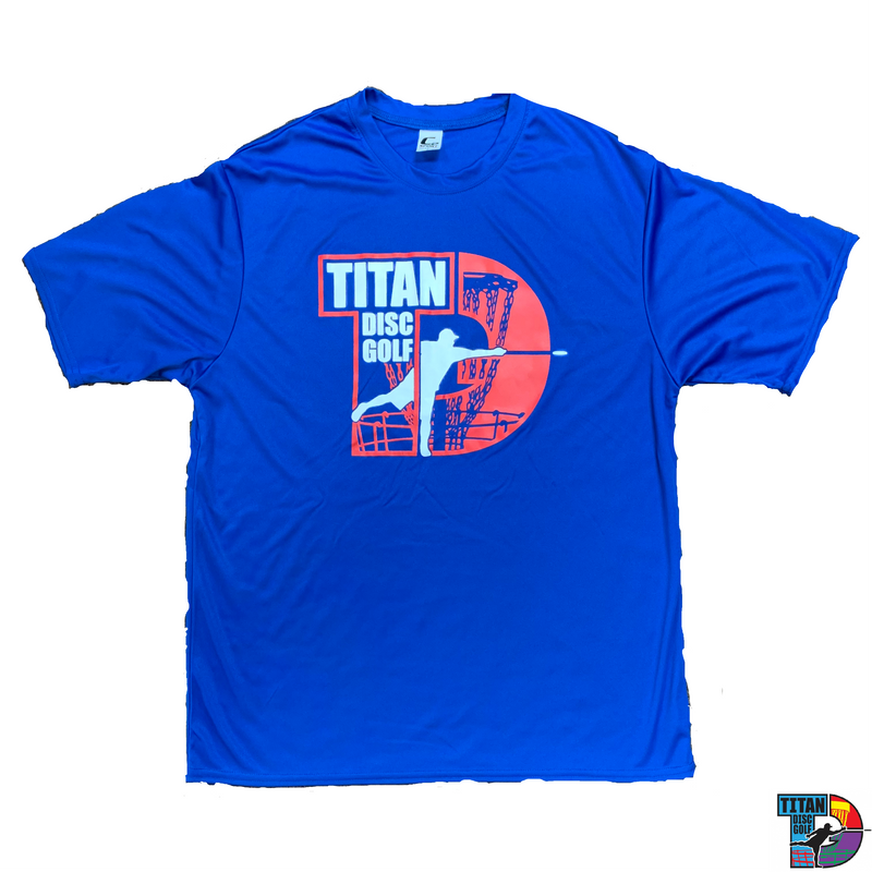 Titan Disc Golf Basket Stamp Dri Fit Shirt