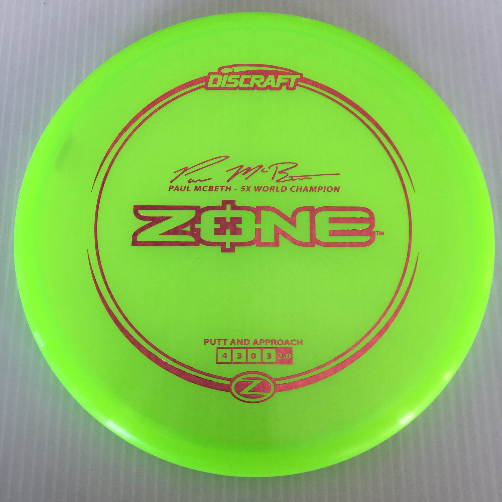 Discraft Paul McBeth 5x Z Zone 4/3/0/3 (173-174g)