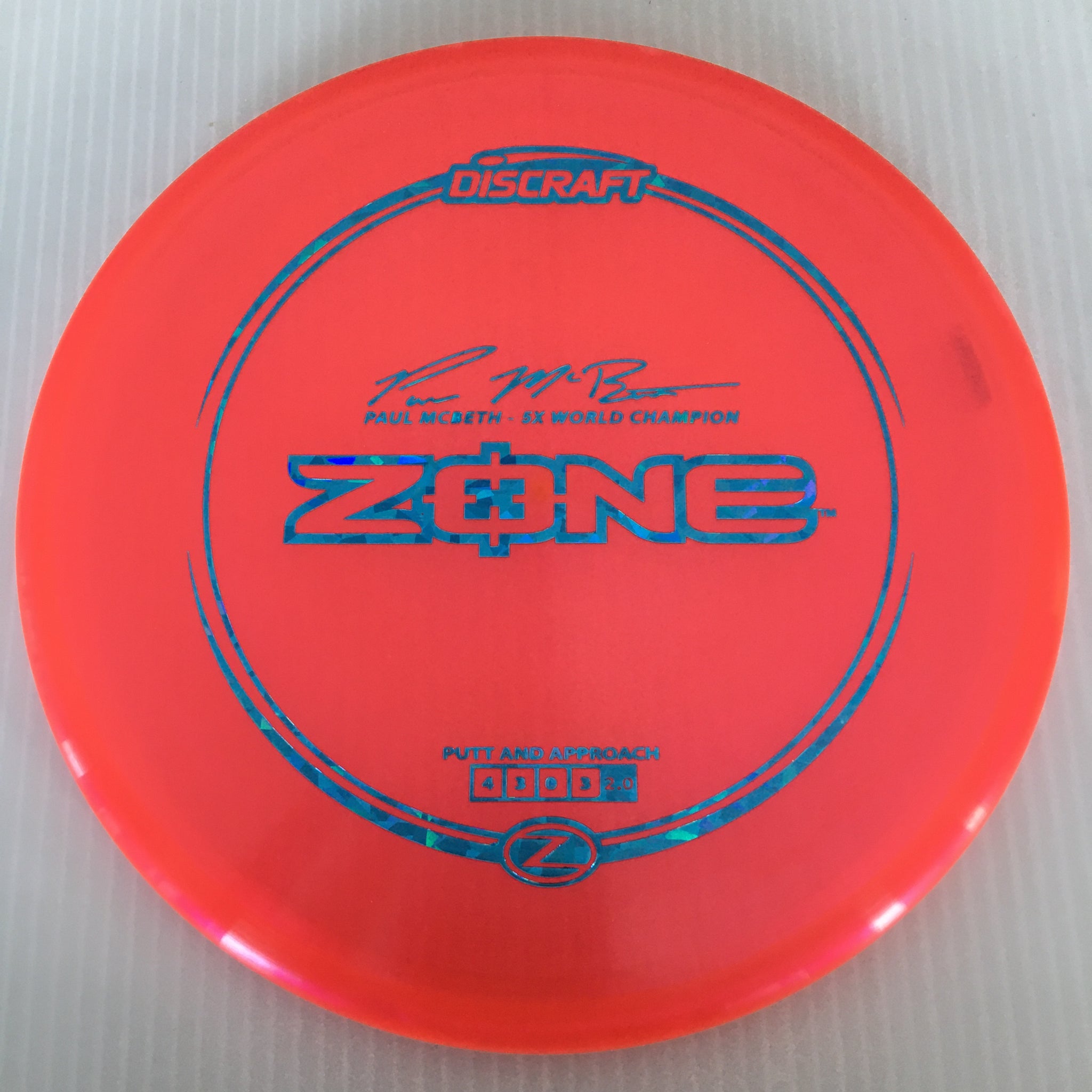 Discraft Paul McBeth 5x Z Zone 4/3/0/3 (173-174g)