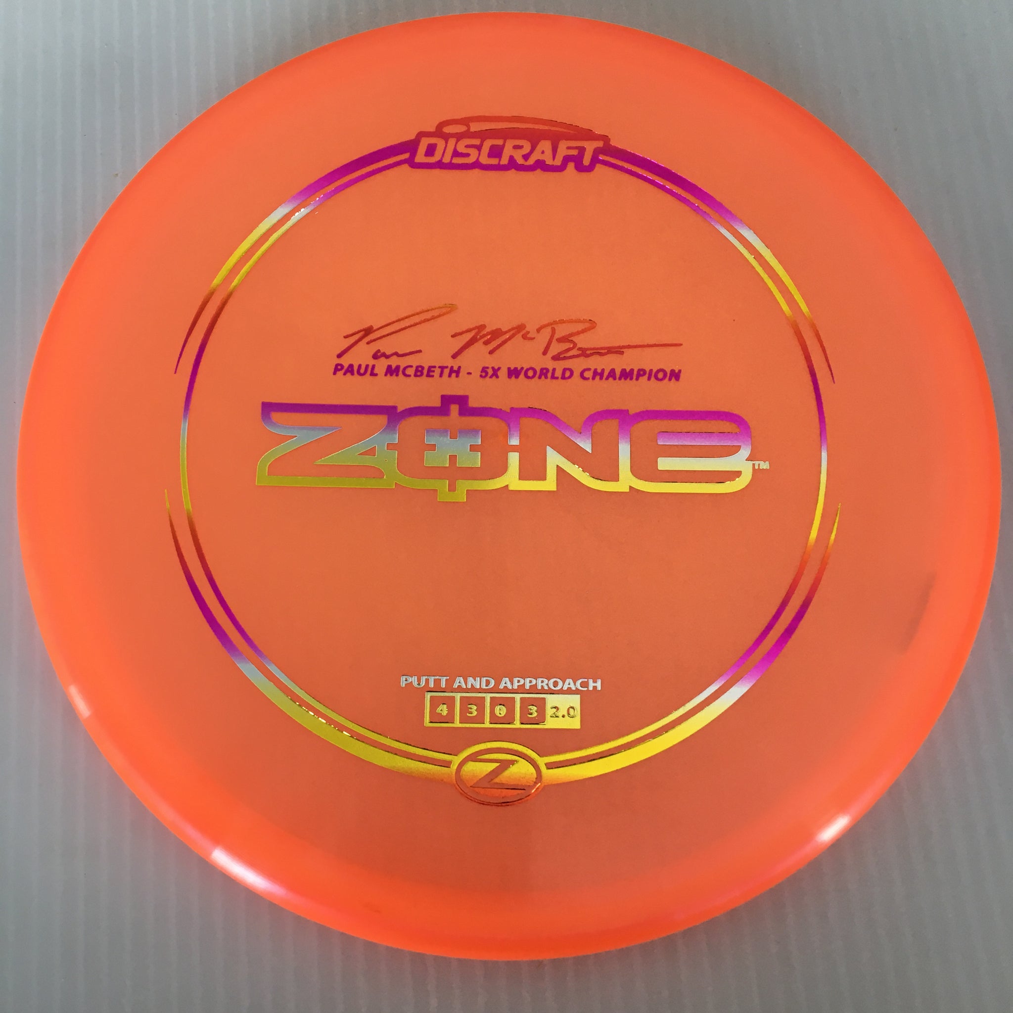 Discraft Paul McBeth 5x Z Zone 4/3/0/3 (173-174g)