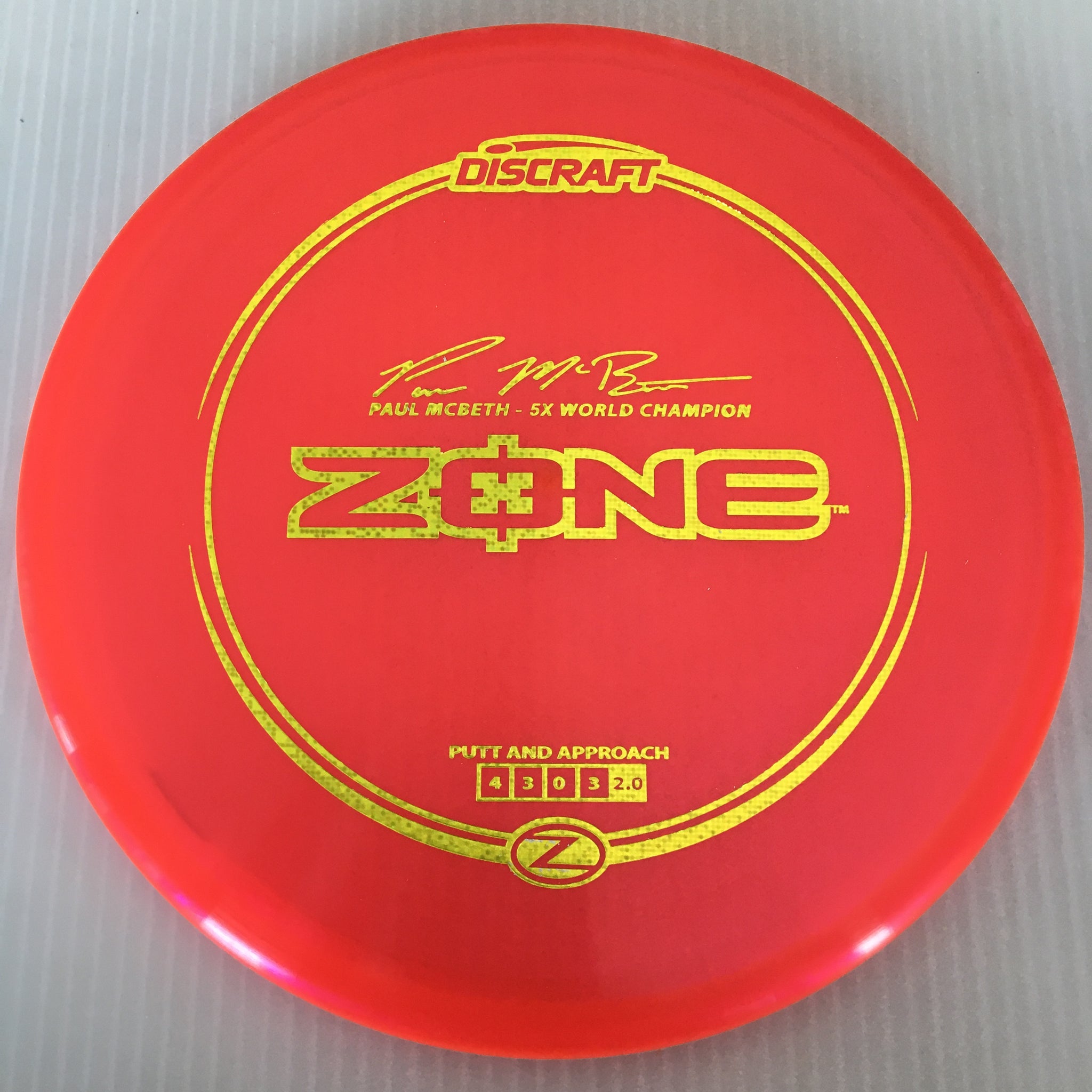 Discraft Paul McBeth 5x Z Zone 4/3/0/3 (173-174g)