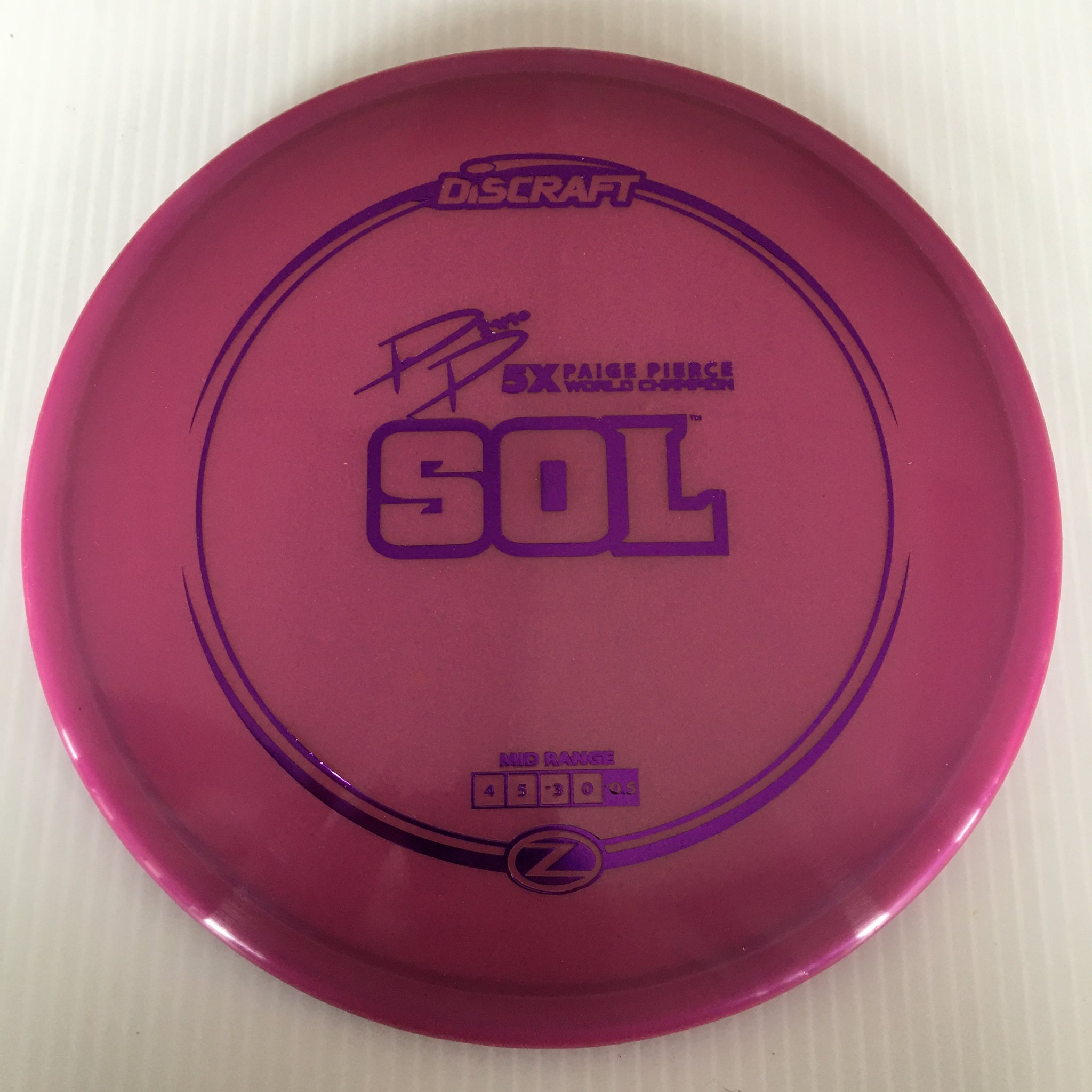 Discraft 5x Paige Pierce Z Sol 4/5/-3/0