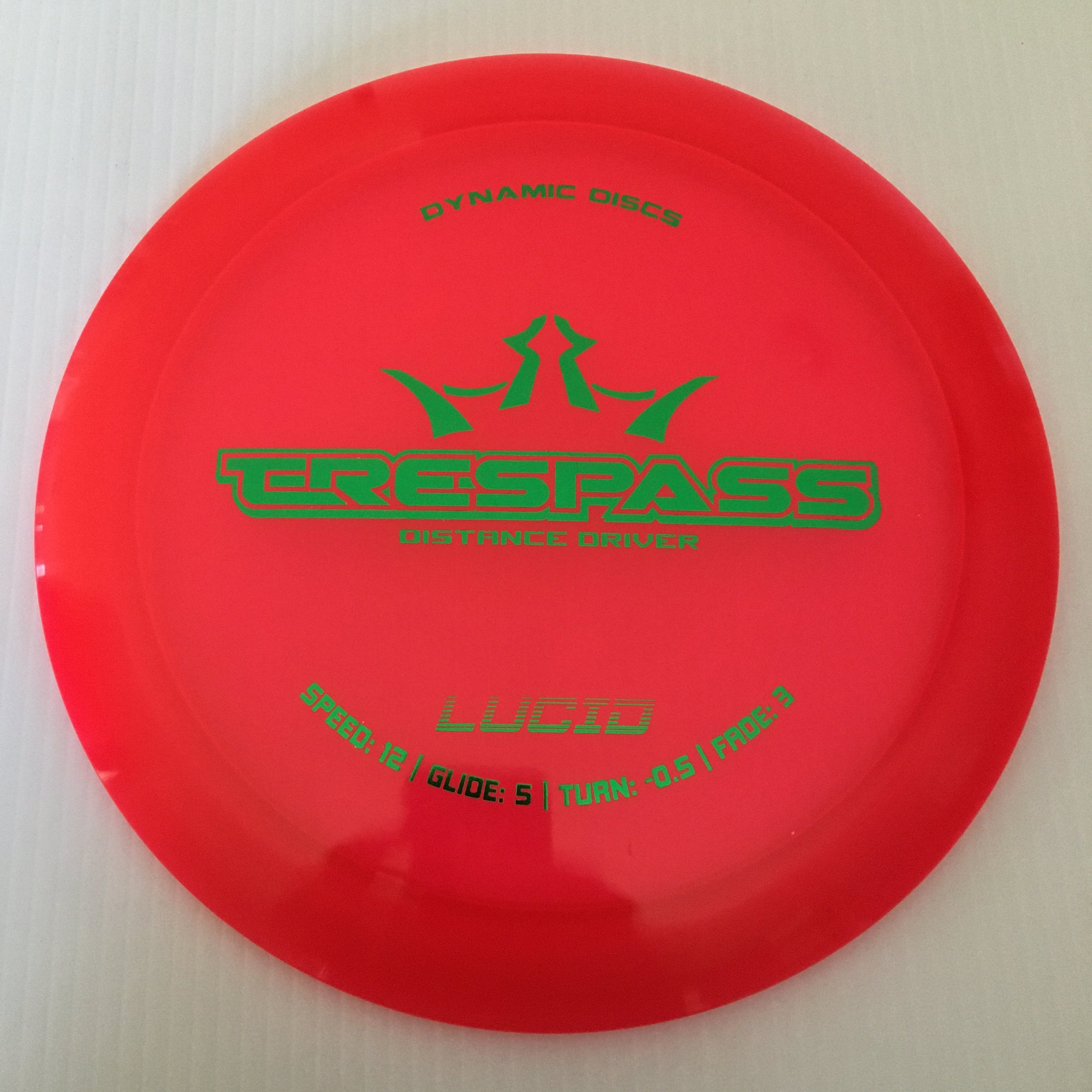 Dynamic Discs Lucid Trespass 12/5/-0.5/3