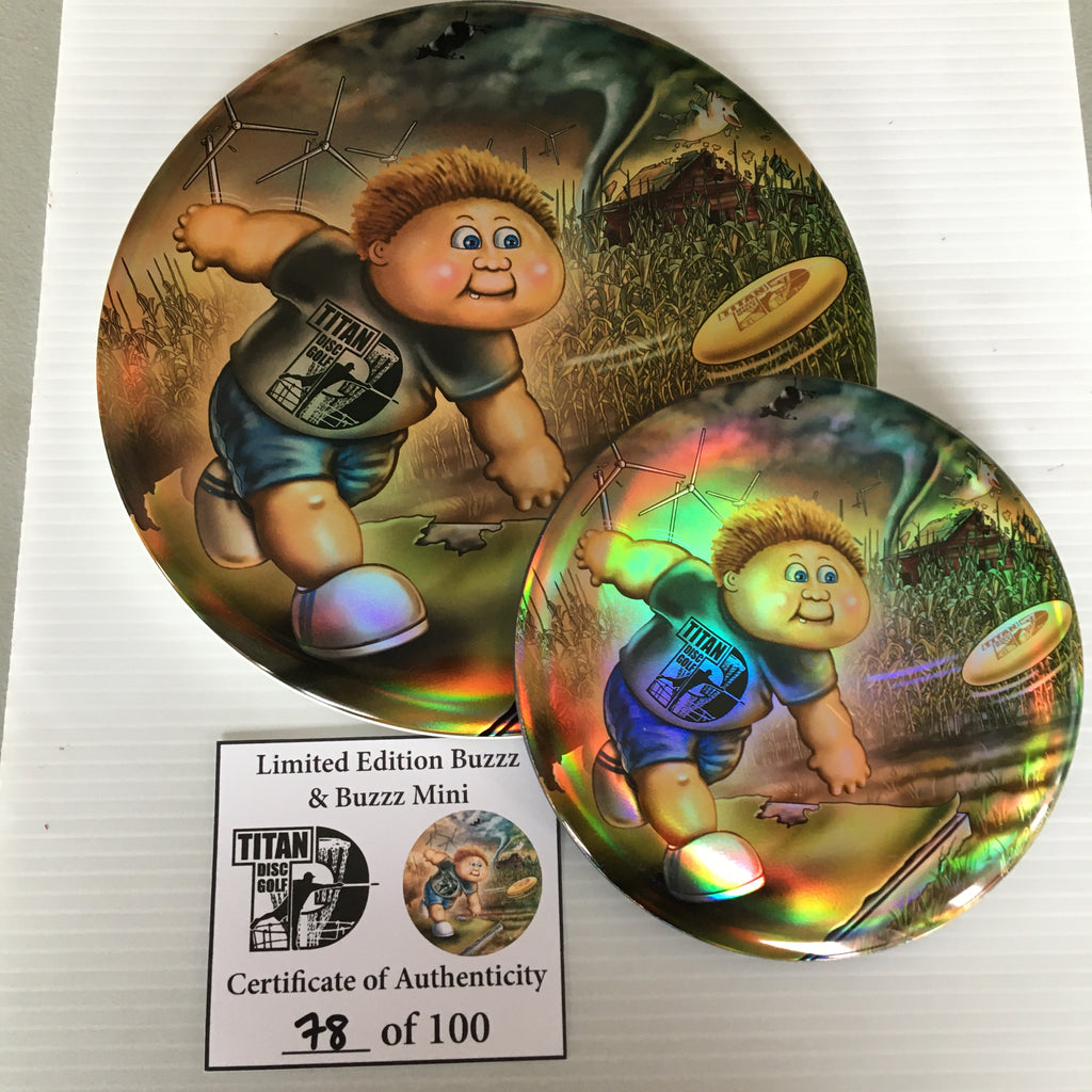 Discraft Michael Barnards's Titan Disc Golf "All Weather Buzzz" Limited Edition Full Foil Buzzz + Mini Buzzz Set