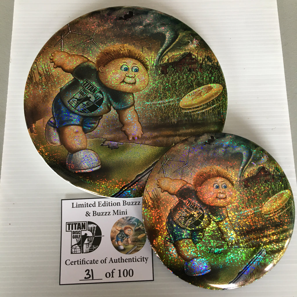 Discraft Michael Barnards's Titan Disc Golf "All Weather Buzzz" Limited Edition Full Foil Buzzz + Mini Buzzz Set