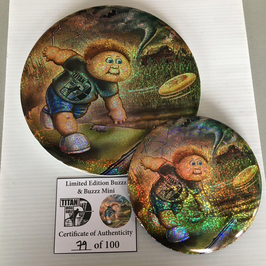 Discraft Michael Barnards's Titan Disc Golf "All Weather Buzzz" Limited Edition Full Foil Buzzz + Mini Buzzz Set