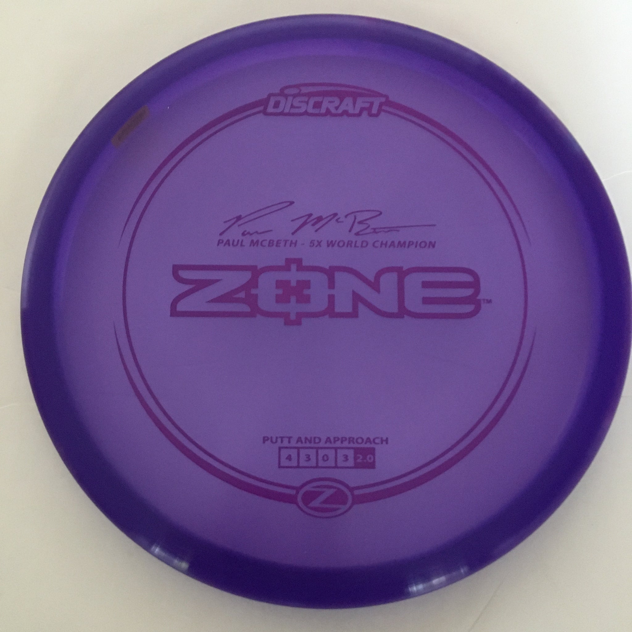 Discraft Paul McBeth 5x Z Zone 4/3/0/3 (173-174g)