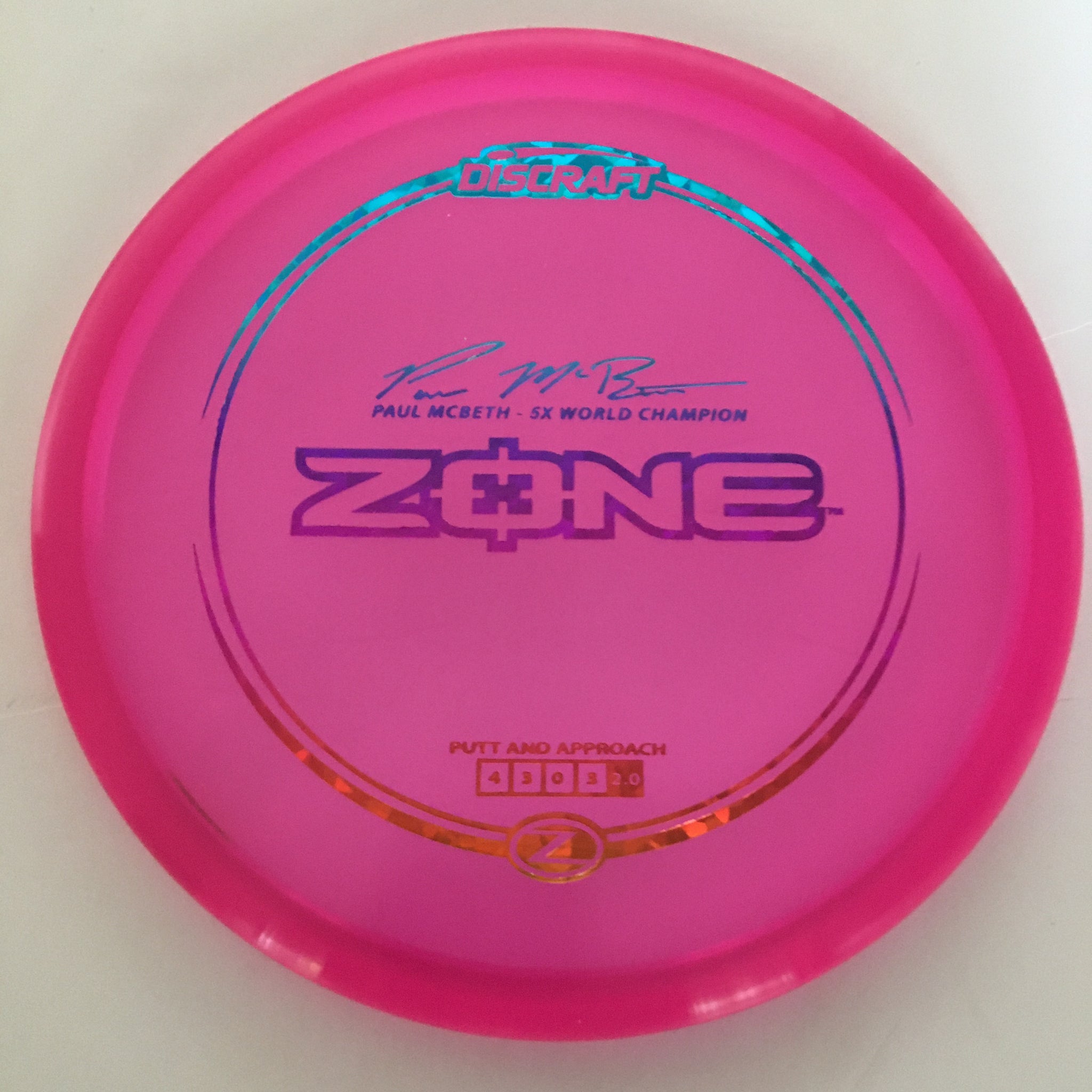 Discraft Paul McBeth 5x Z Zone 4/3/0/3 (173-174g)