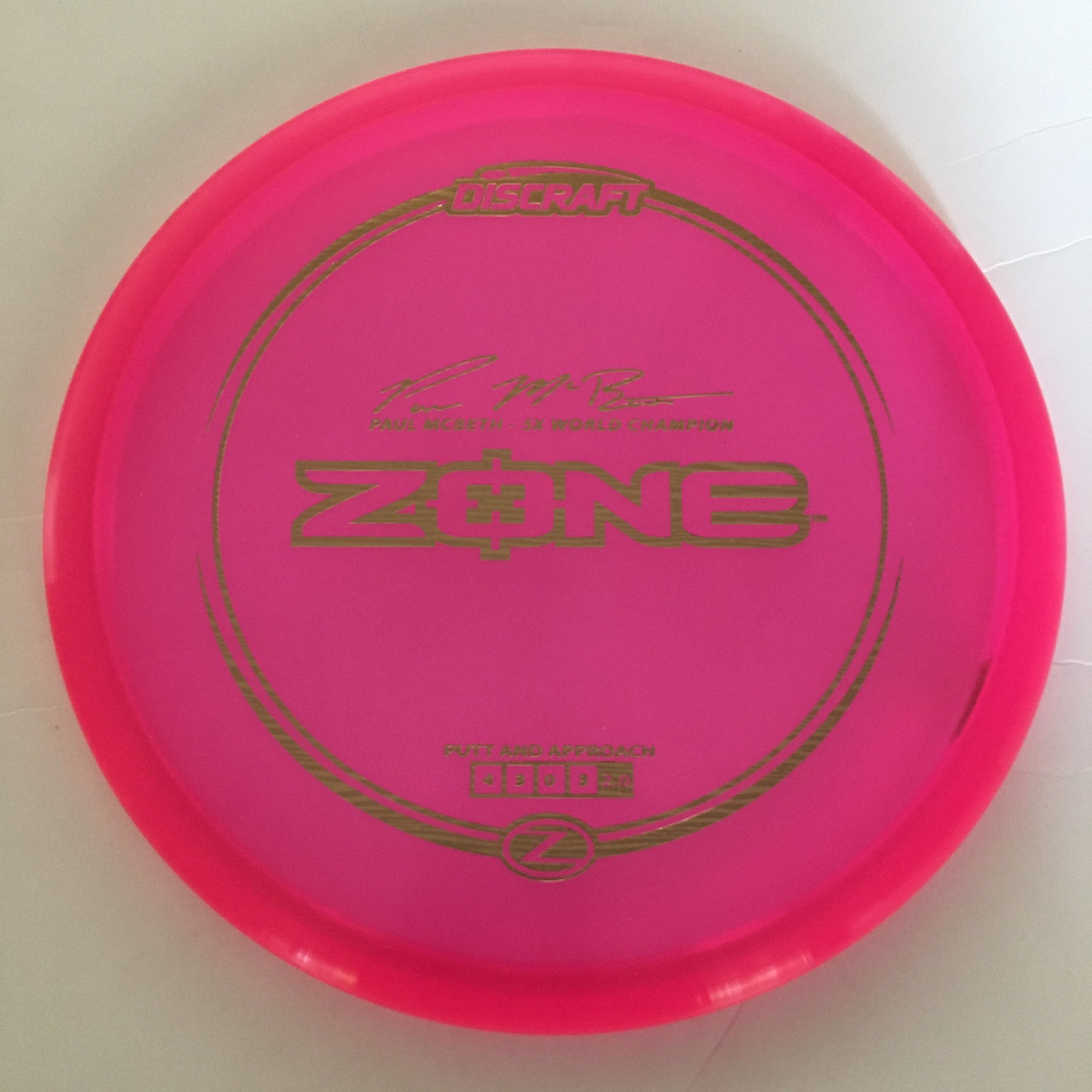 Discraft Paul McBeth 5x Z Zone 4/3/0/3 (173-174g)