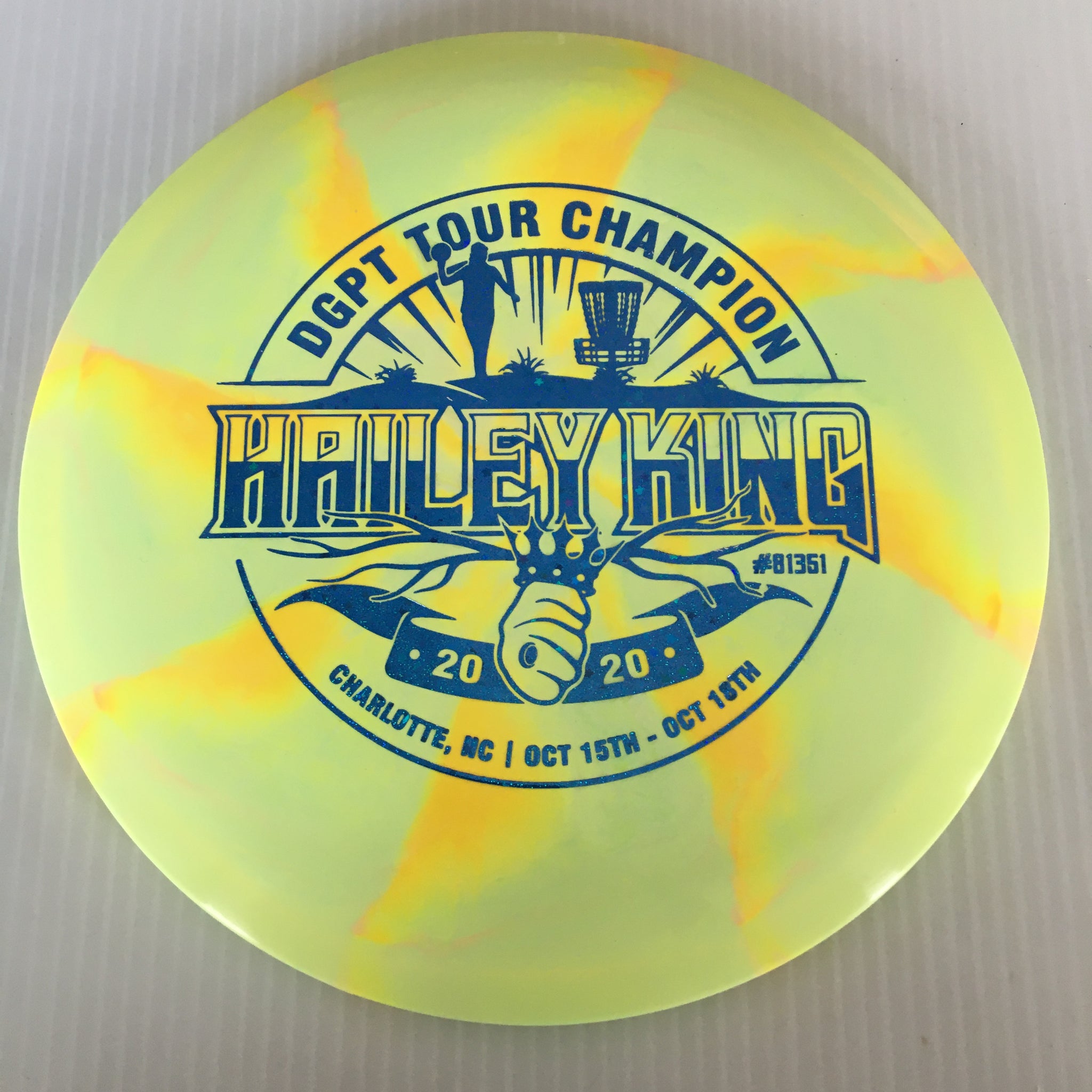 Discraft Limited Edition Hailey King DGPT Tour Champion Swirly ESP Stalker 7/5/-1/2