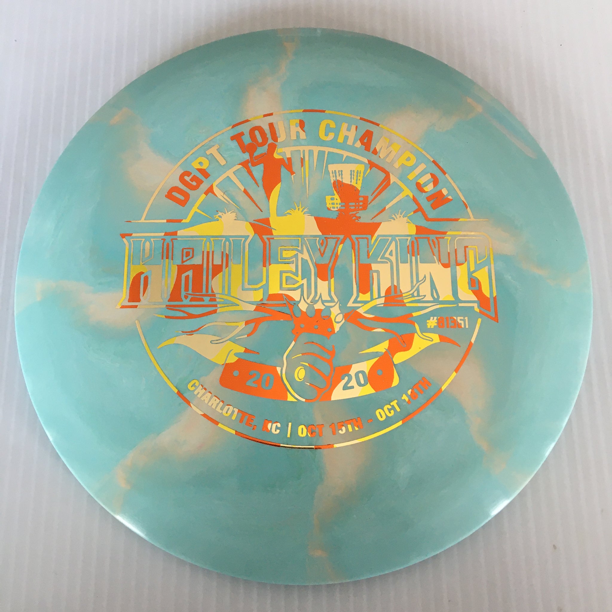 Discraft Limited Edition Hailey King DGPT Tour Champion Swirly ESP Stalker 7/5/-1/2