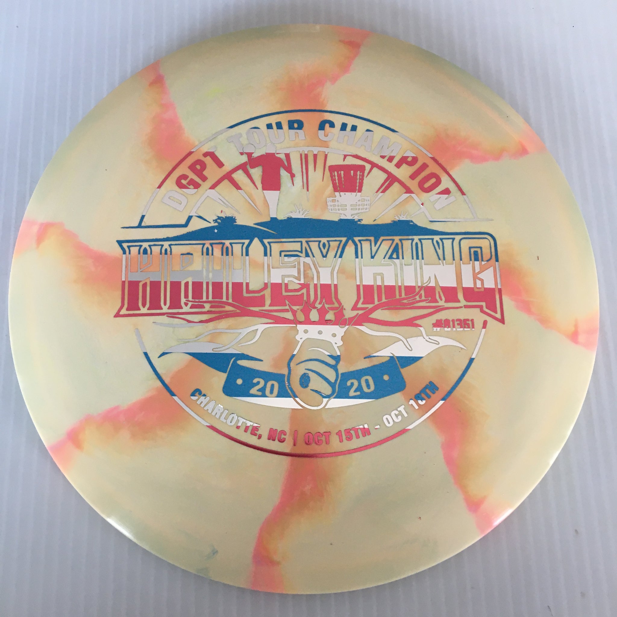 Discraft Limited Edition Hailey King DGPT Tour Champion Swirly ESP Stalker 7/5/-1/2
