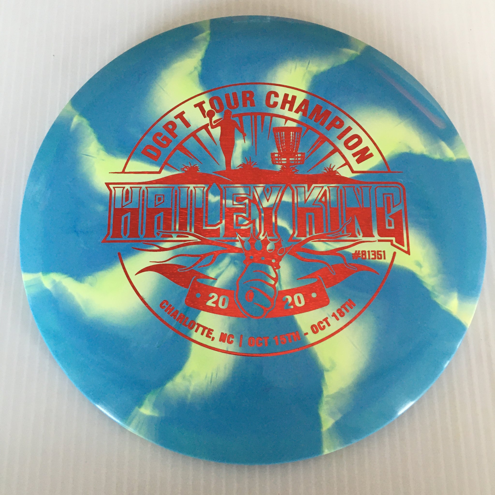 Discraft Limited Edition Hailey King DGPT Tour Champion Swirly ESP Stalker 7/5/-1/2