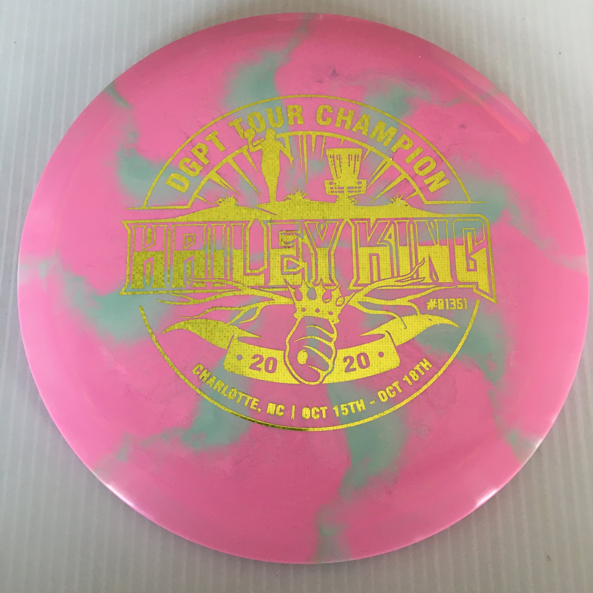 Discraft Limited Edition Hailey King DGPT Tour Champion Swirly ESP Stalker 7/5/-1/2