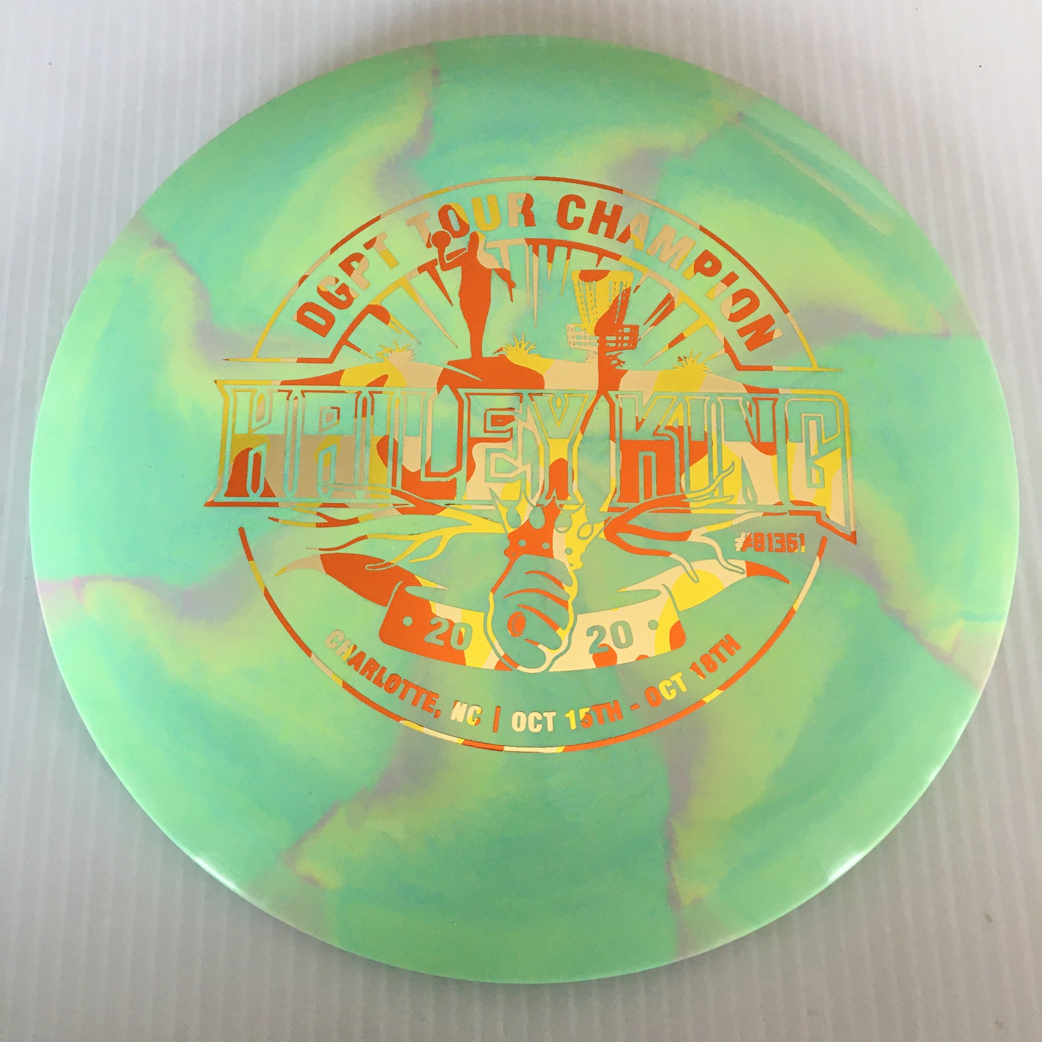 Discraft Limited Edition Hailey King DGPT Tour Champion Swirly ESP Stalker 7/5/-1/2