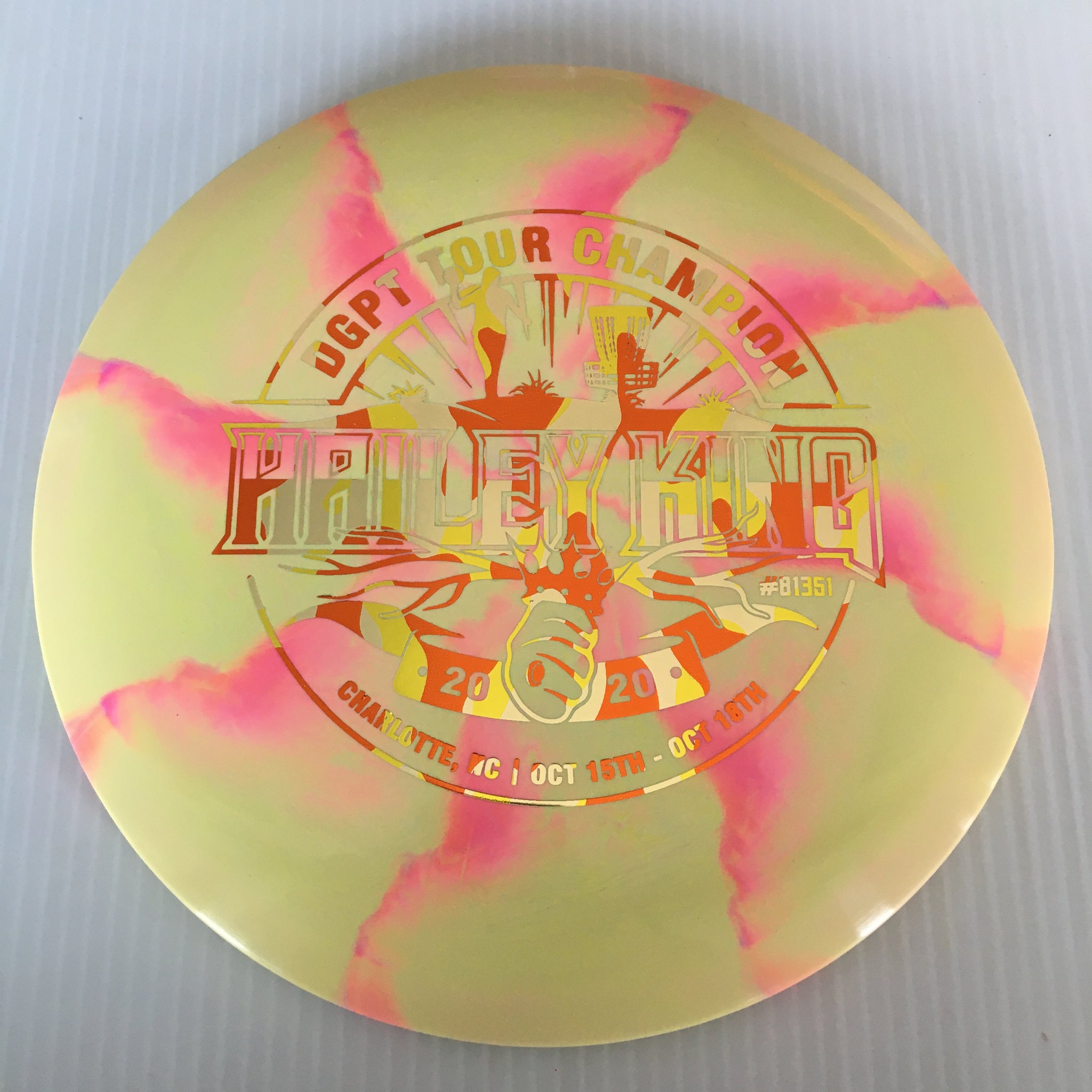 Discraft Limited Edition Hailey King DGPT Tour Champion Swirly ESP Stalker 7/5/-1/2