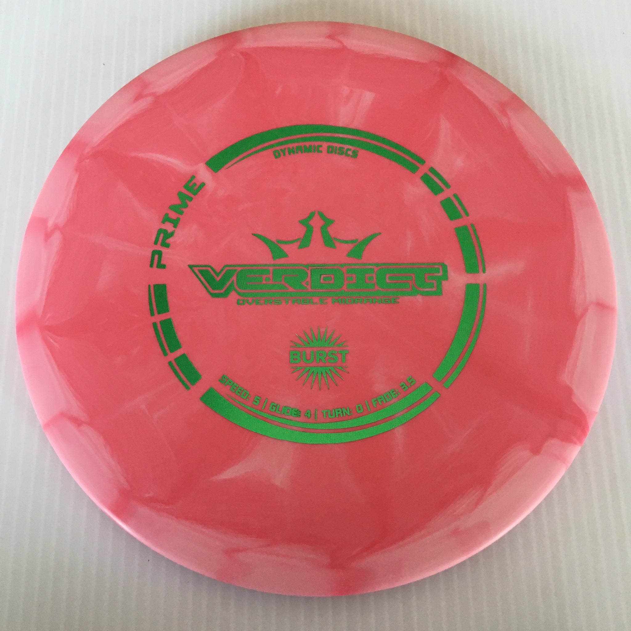 Dynamic Discs Prime Burst Verdict 5/4/0/3.5