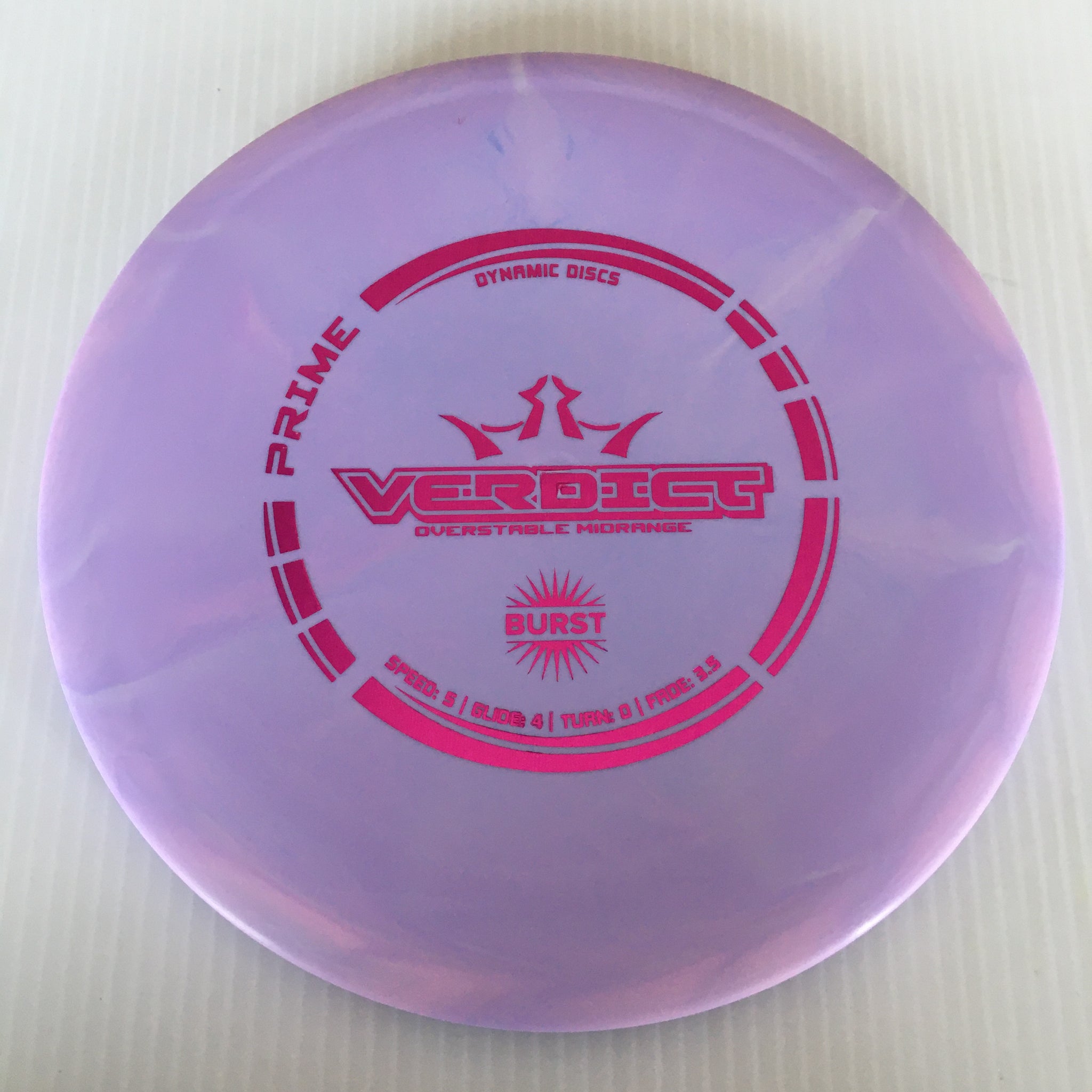 Dynamic Discs Prime Burst Verdict 5/4/0/3.5