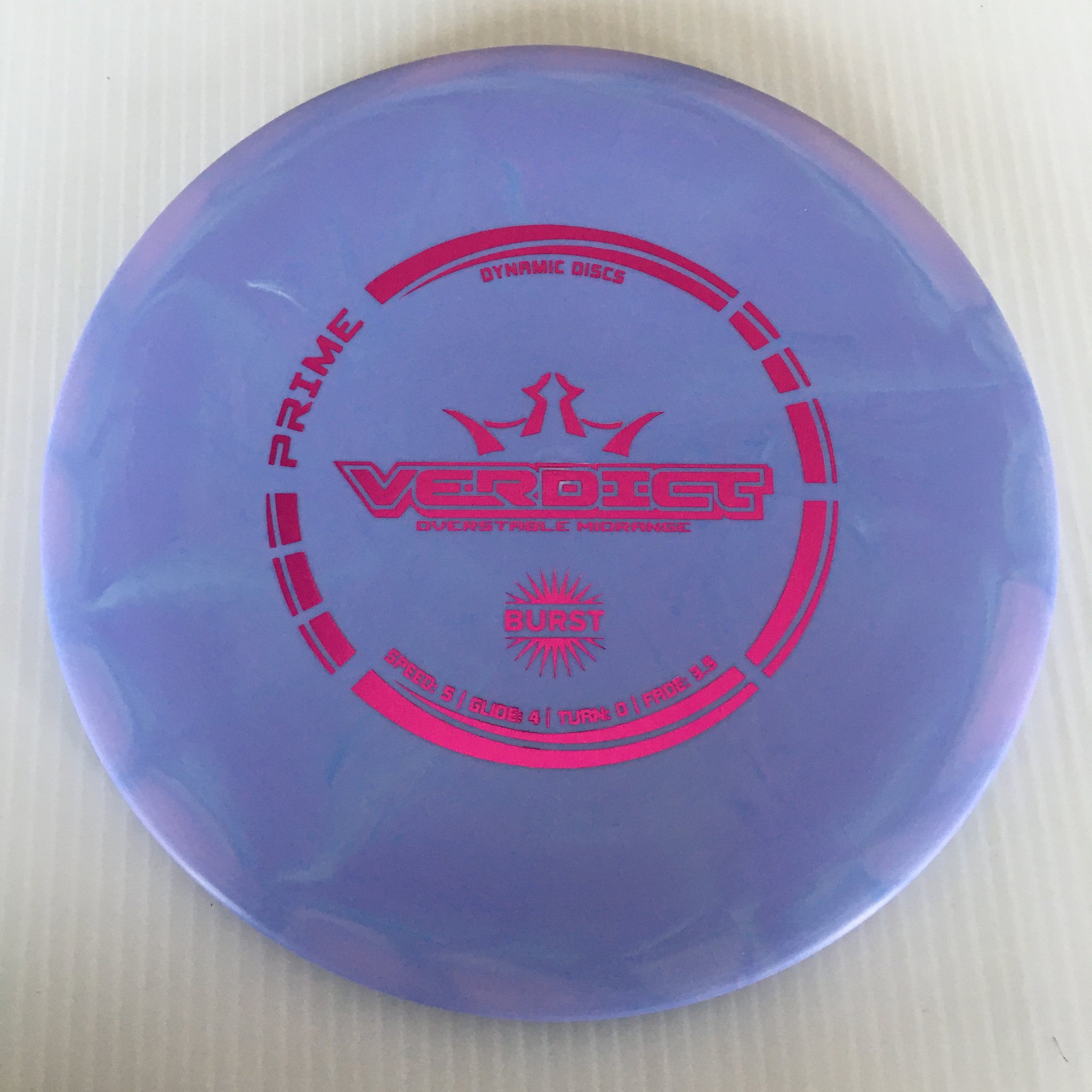 Dynamic Discs Prime Burst Verdict 5/4/0/3.5