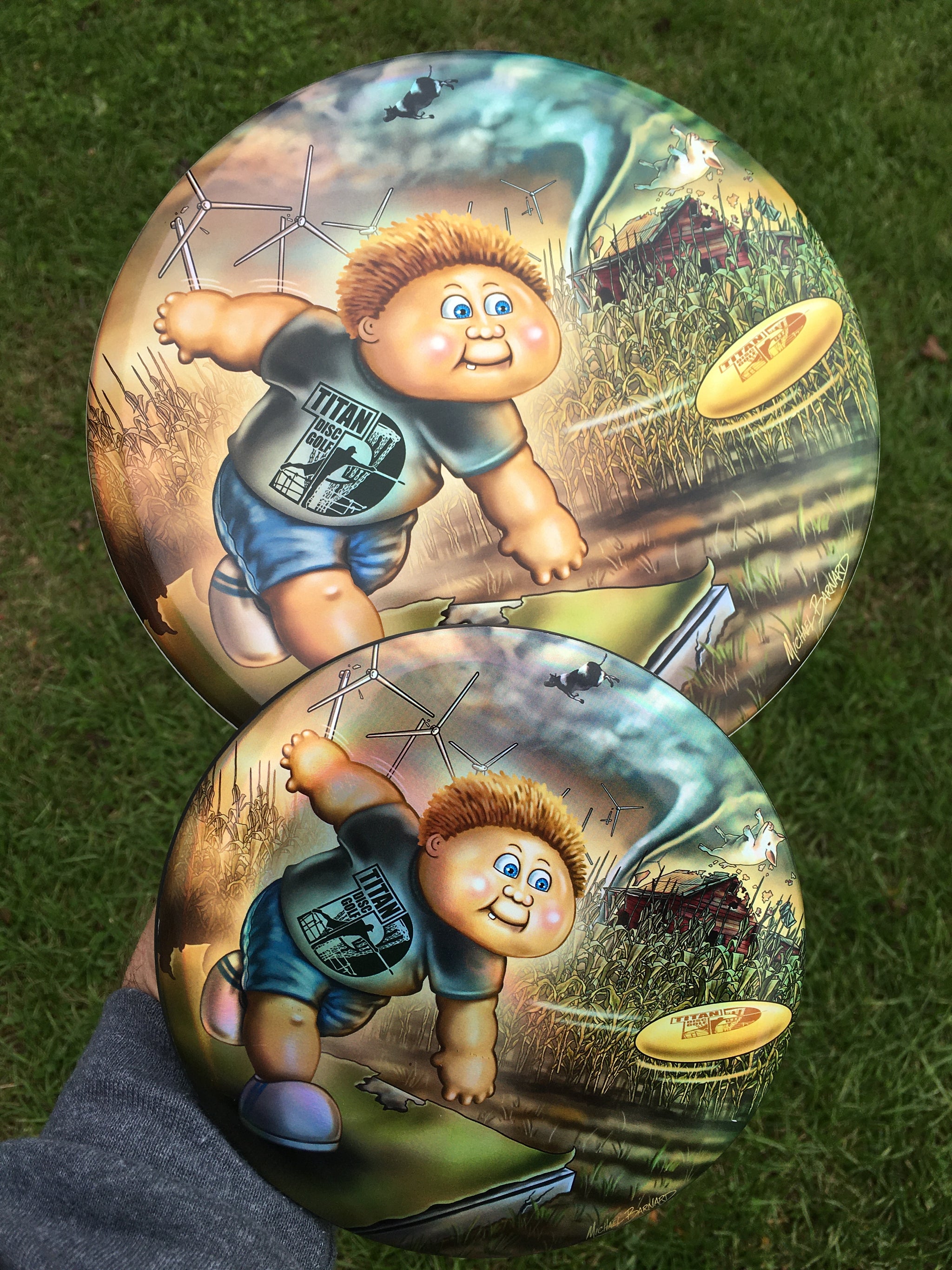 Discraft Michael Barnards's Titan Disc Golf "All Weather Buzzz" Limited Edition Full Foil Buzzz + Mini Buzzz Set