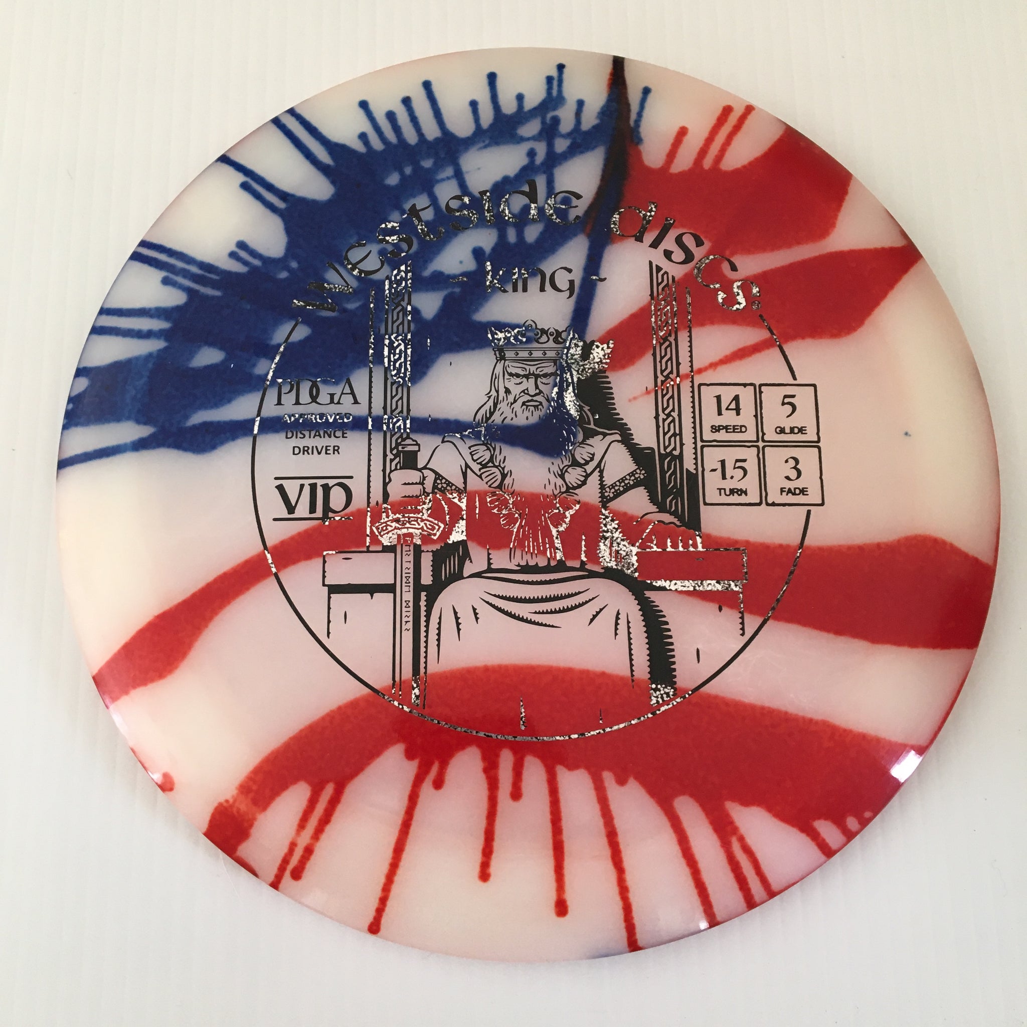 Westside Discs American Flag My Dye VIP King 14/5/-1.5/3