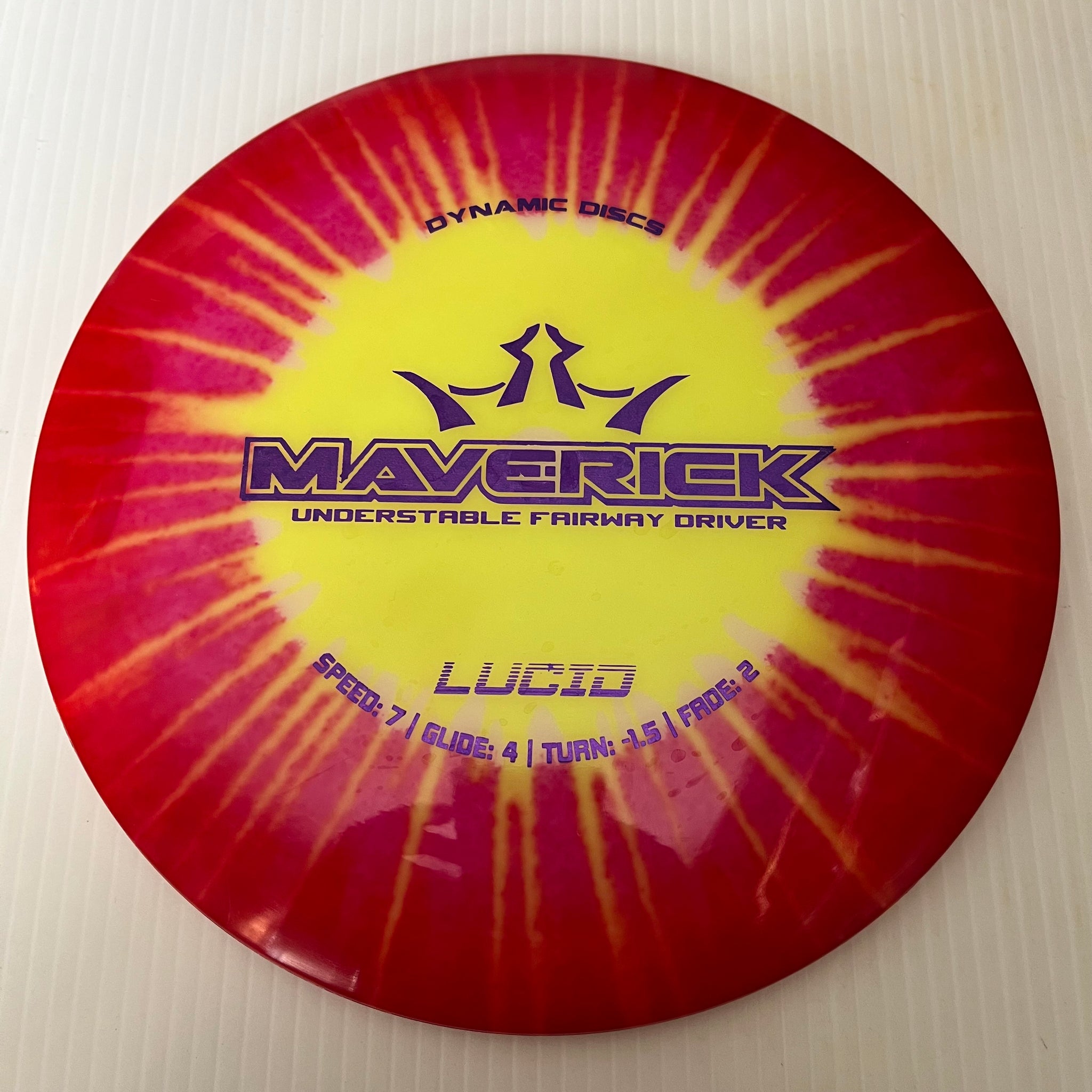 Dynamic Discs MyDye Lucid Maverick 7/4/-1.5/2