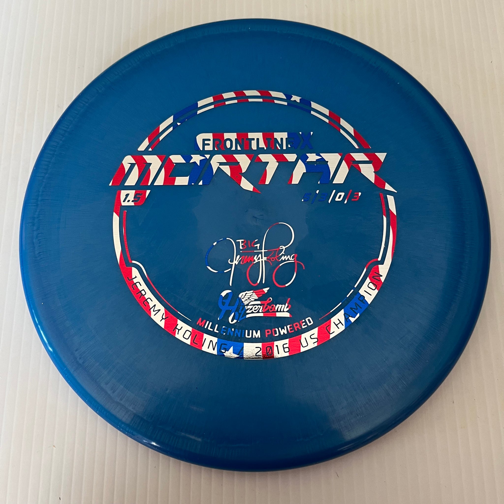 Millennium Discs 1.5 Big Jerm Hyzerbomb FrontlineX Mortar 5/3/0/3