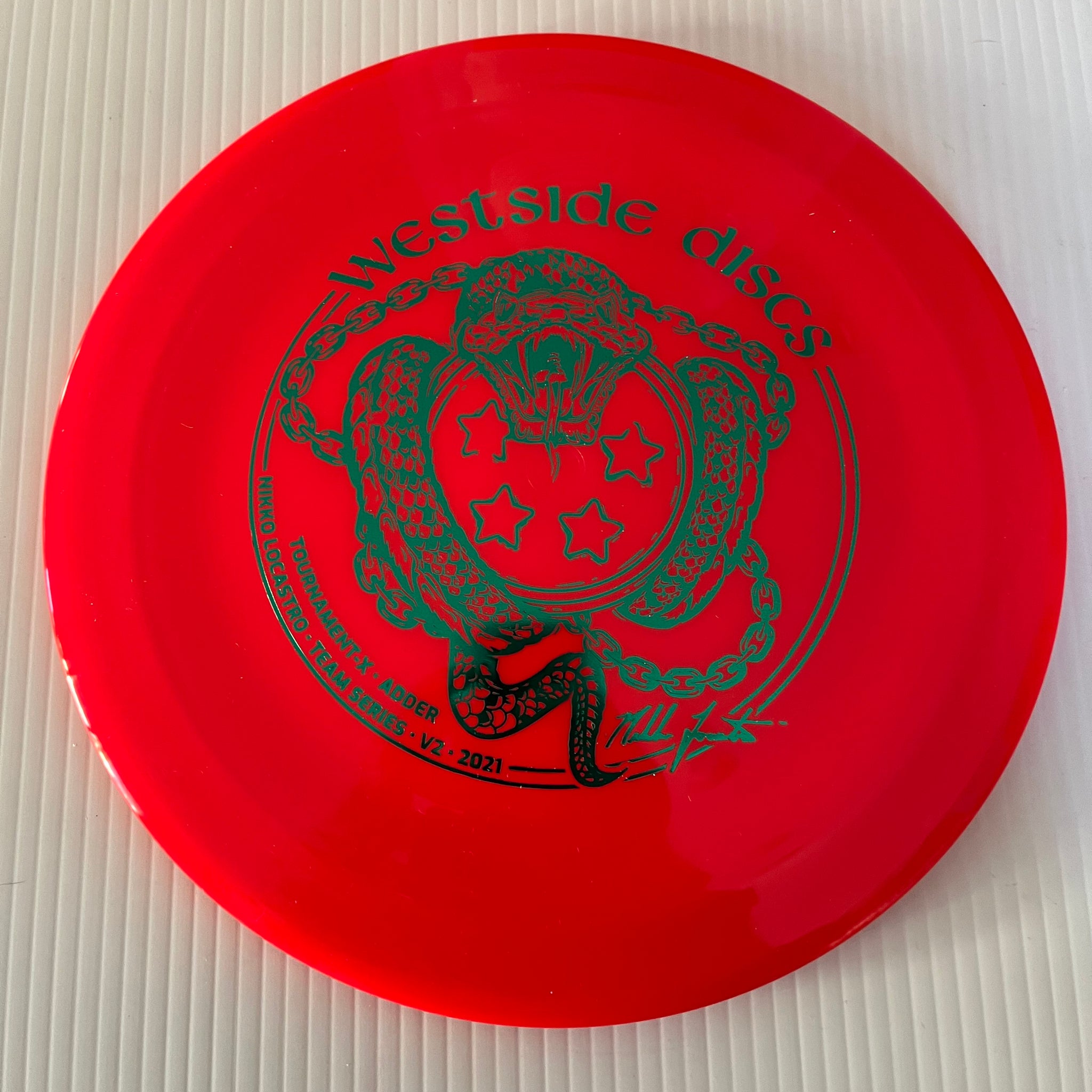 Westside Discs 2021 Nikko Locastro V2 Team Series Tournament-X Adder 13/5/0/4
