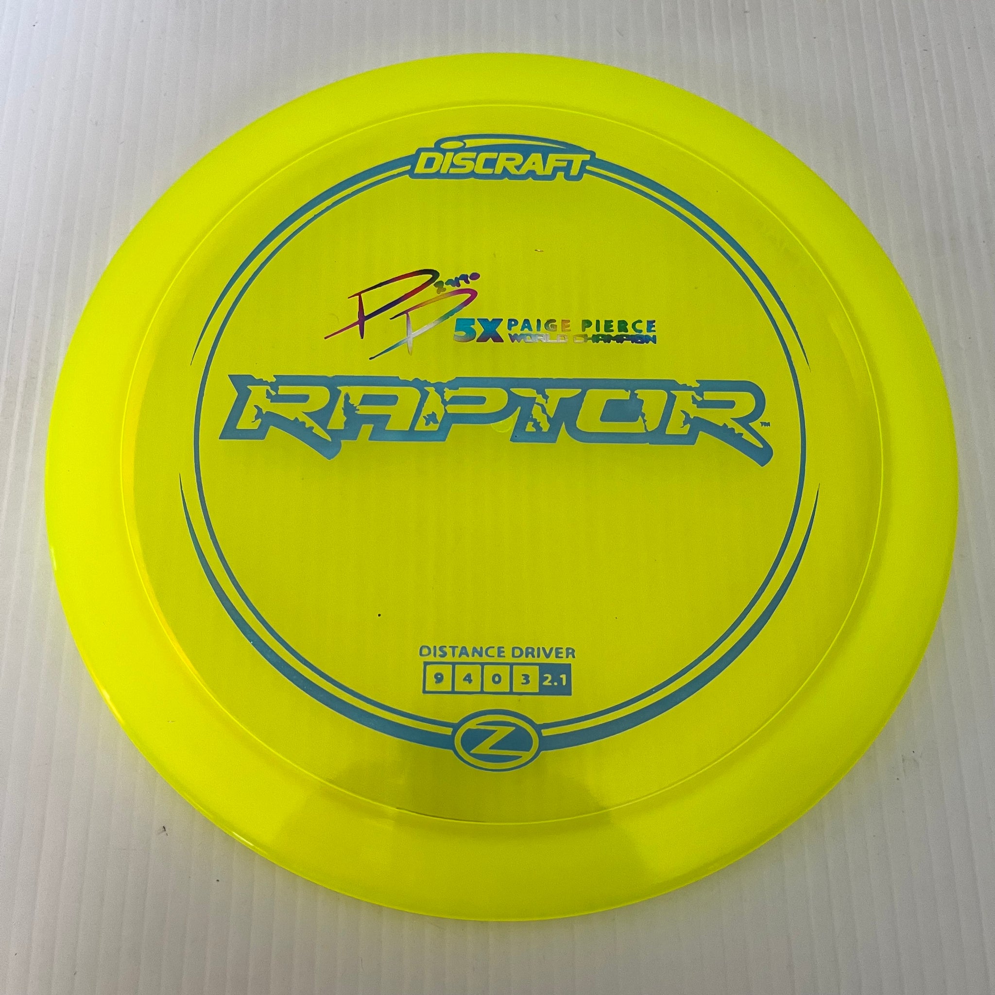 Discraft 5x Paige Pierce Z Raptor 9/4/0/3