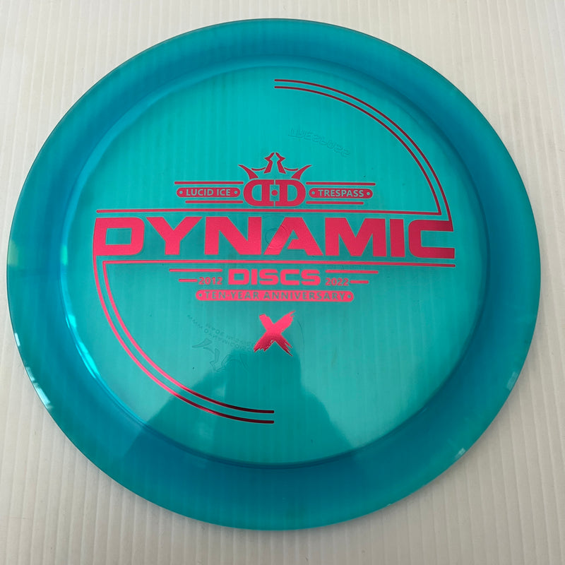 Dynamic Discs 10th Anniversary Lucid Ice Trespass 12/5/-0.5/3