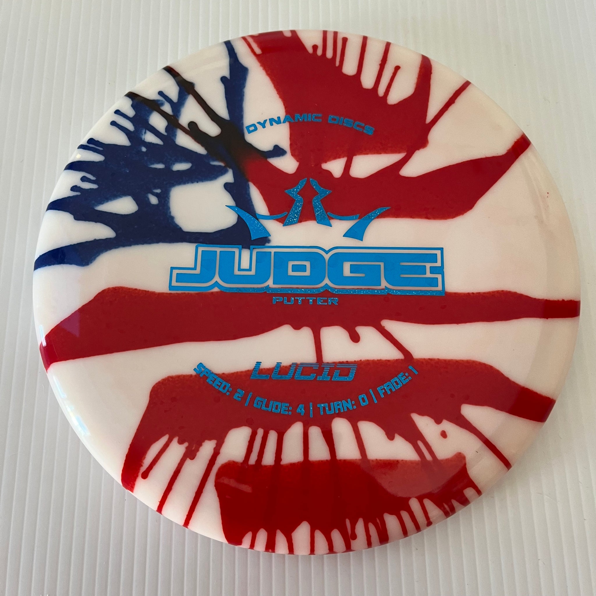 Dynamic Discs American Flag MyDye Lucid Judge 2/4/0/1