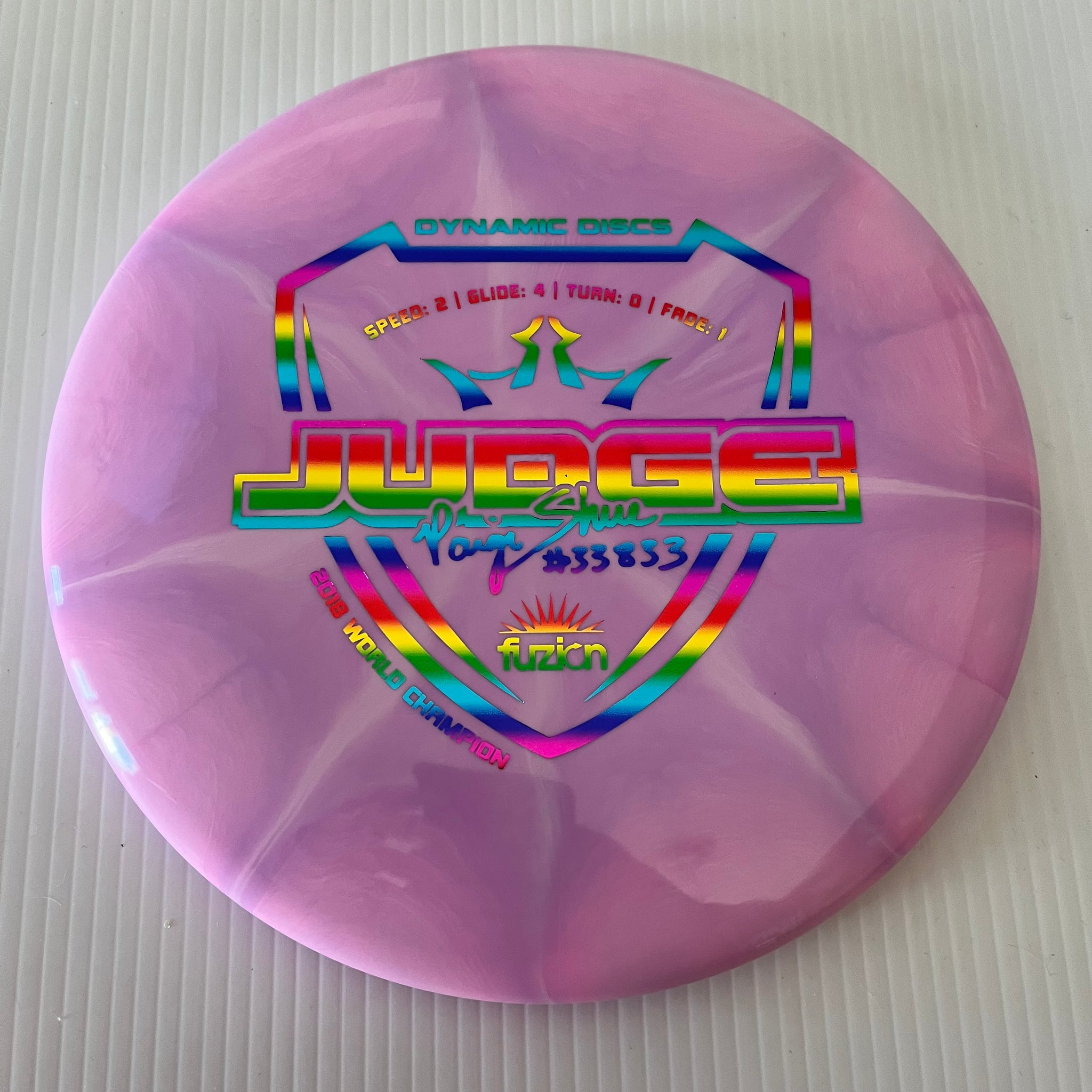 Dynamic Discs Paige Shue Fuzion Burst Judge 2/4/0/1