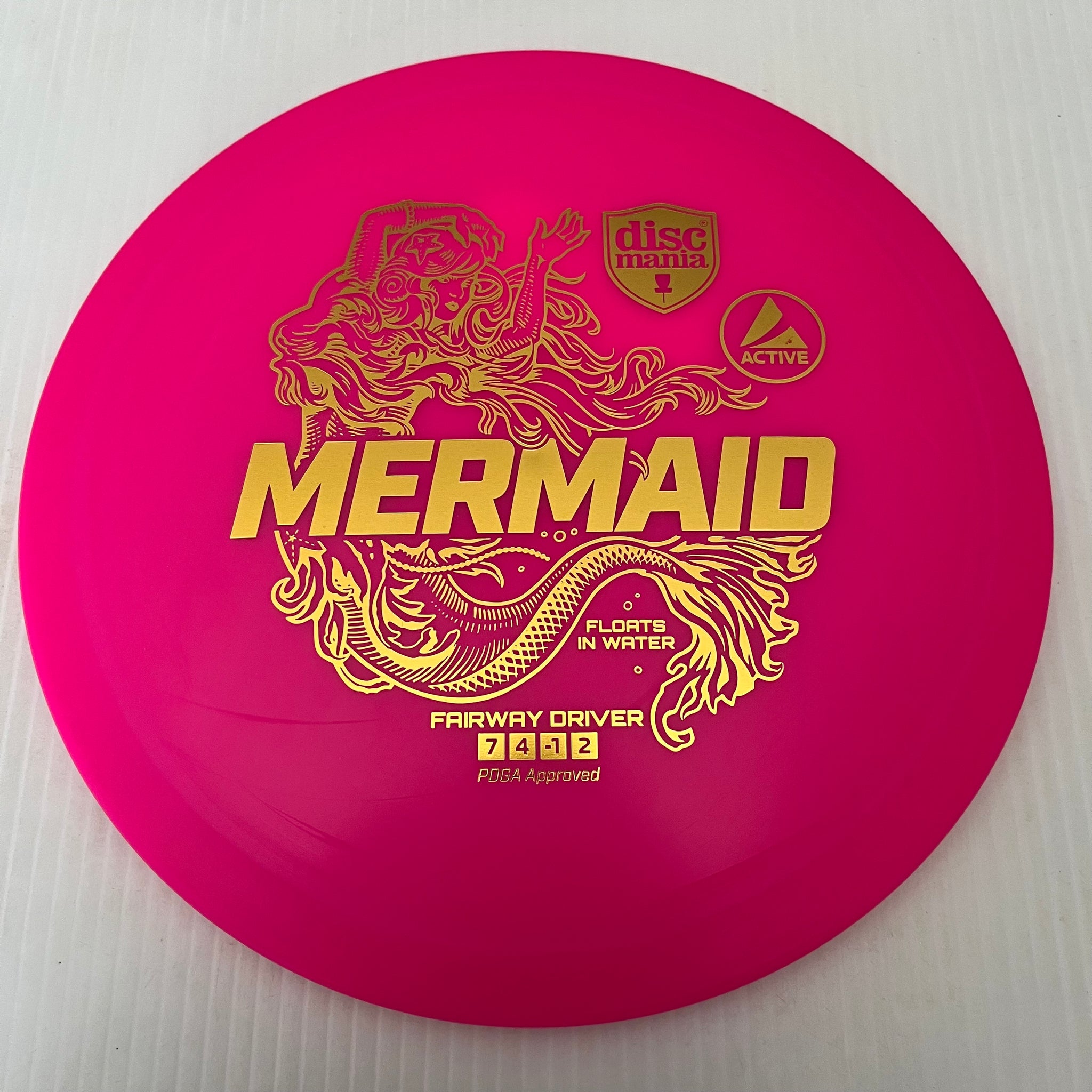 Discmania Active Line Mermaid Floats in Water 7/4/-1/2